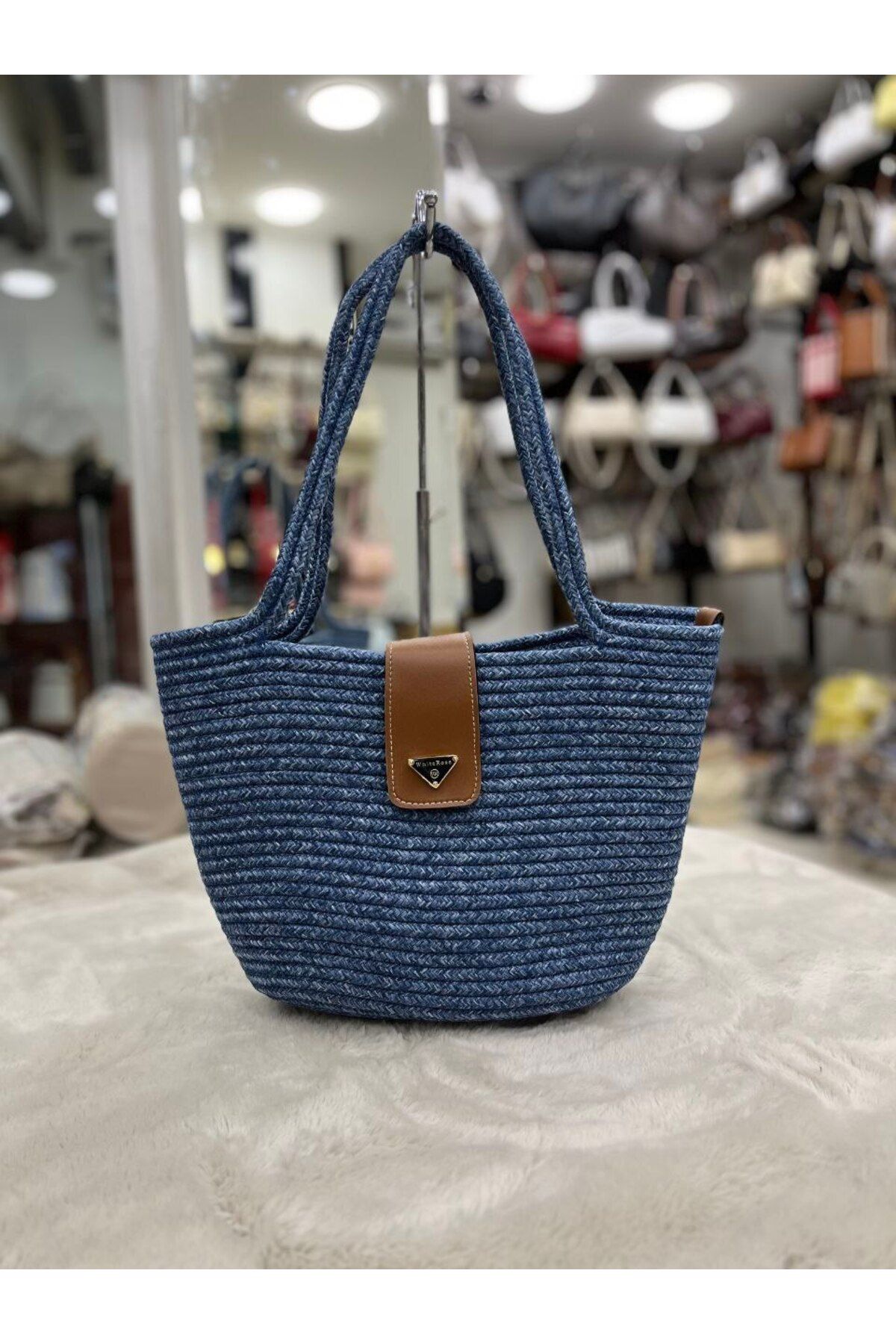 bynarincollection Günlük hasır model kol ve omuz çantası
