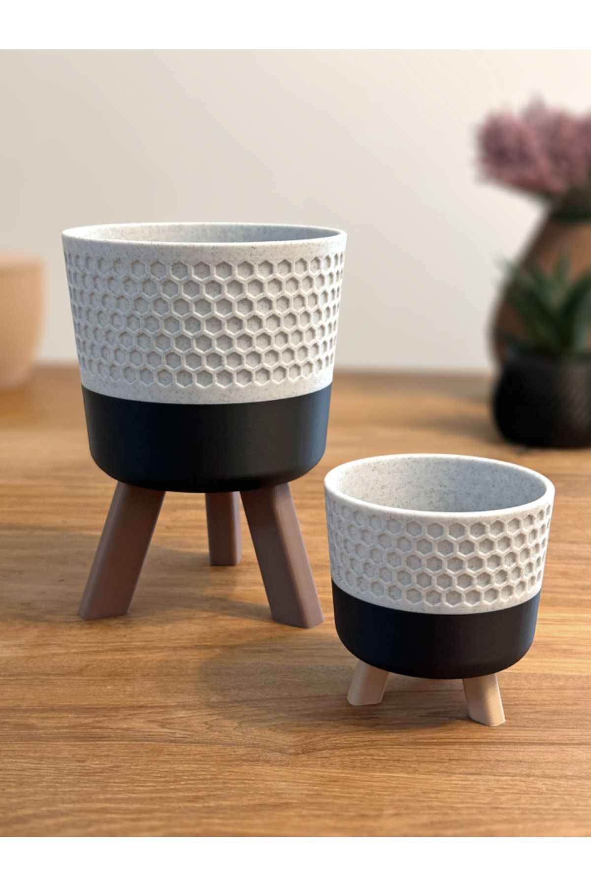 printastic 2'li Lux Ayaklı Modern Saksı