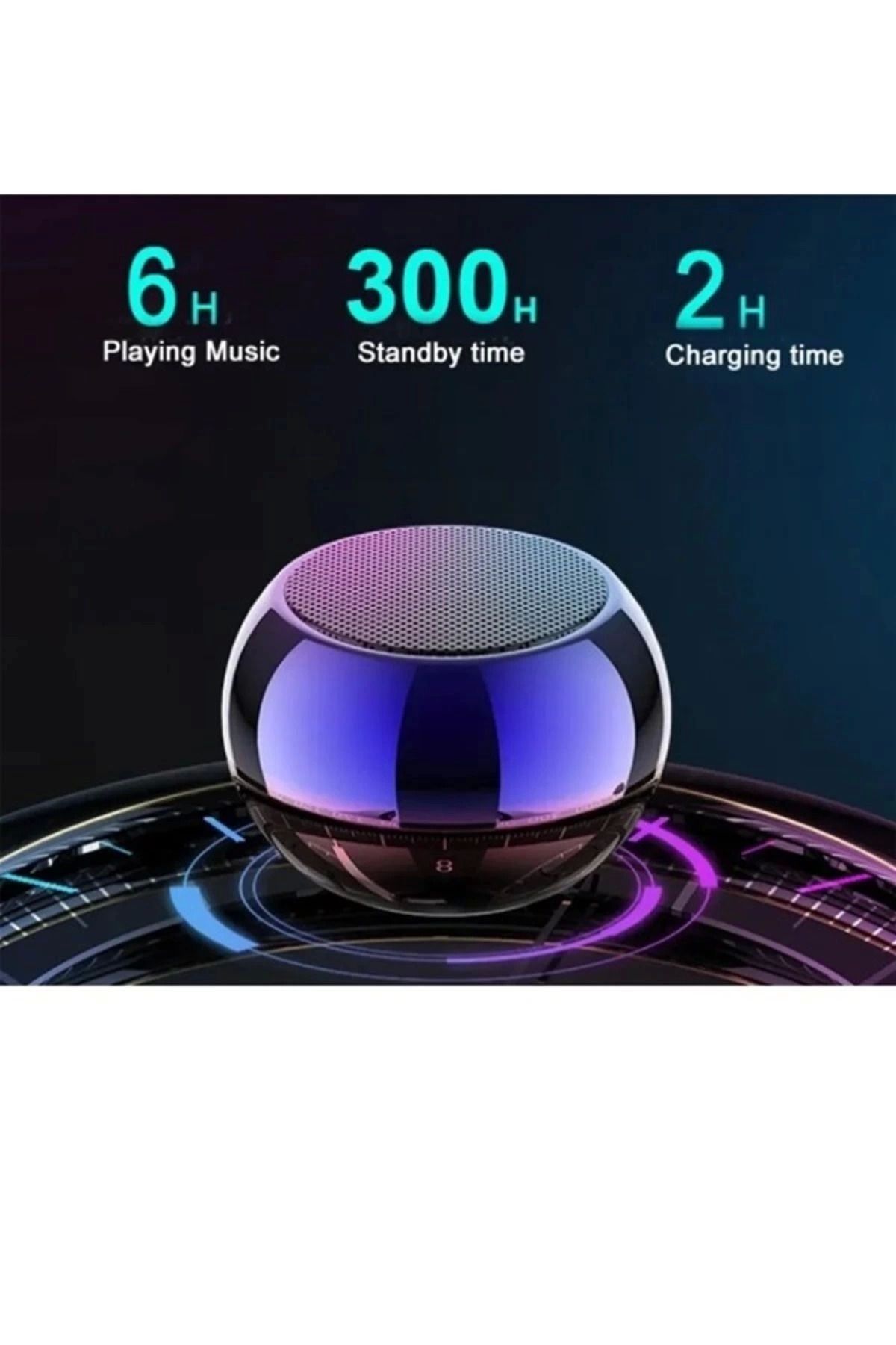 MELFSHOP Metal Mini Kablosuz Hoparlör Şarjlı 4w Mini Bluetooth Speaker Tws Özellikli Ses Bombası