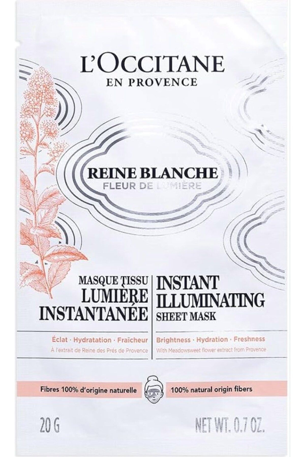 L'Occitane Reine Blanche Aydınlatıcı Kağıt Maske 20g