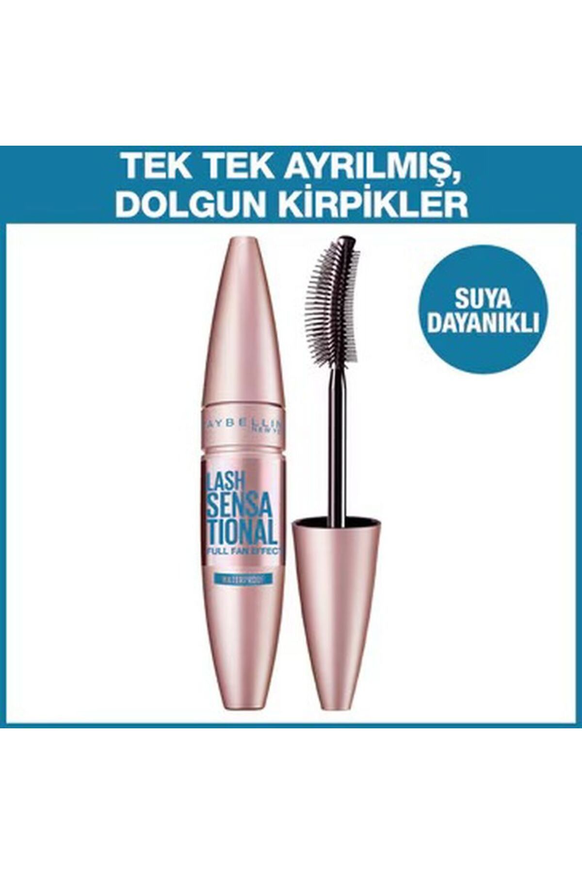 Maybelline New York Lash Sensational Yelpaze Etkili Suya Dayanıklı Maskara Siyah