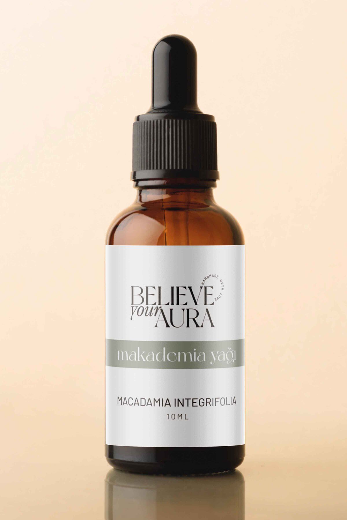 Believe Your Aura Macadamia Yağı - %100 Saf Ve Doğal Cilt Ve Saç Bakım Yağı - Macadamia Oil - 10 ml
