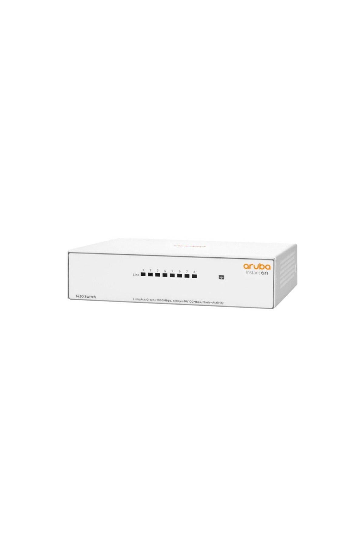 HP Aruba Instant On, R8R45A, 1430-8G, 8Port, GigaBit, Yönetilemez, Masaüstü Switch