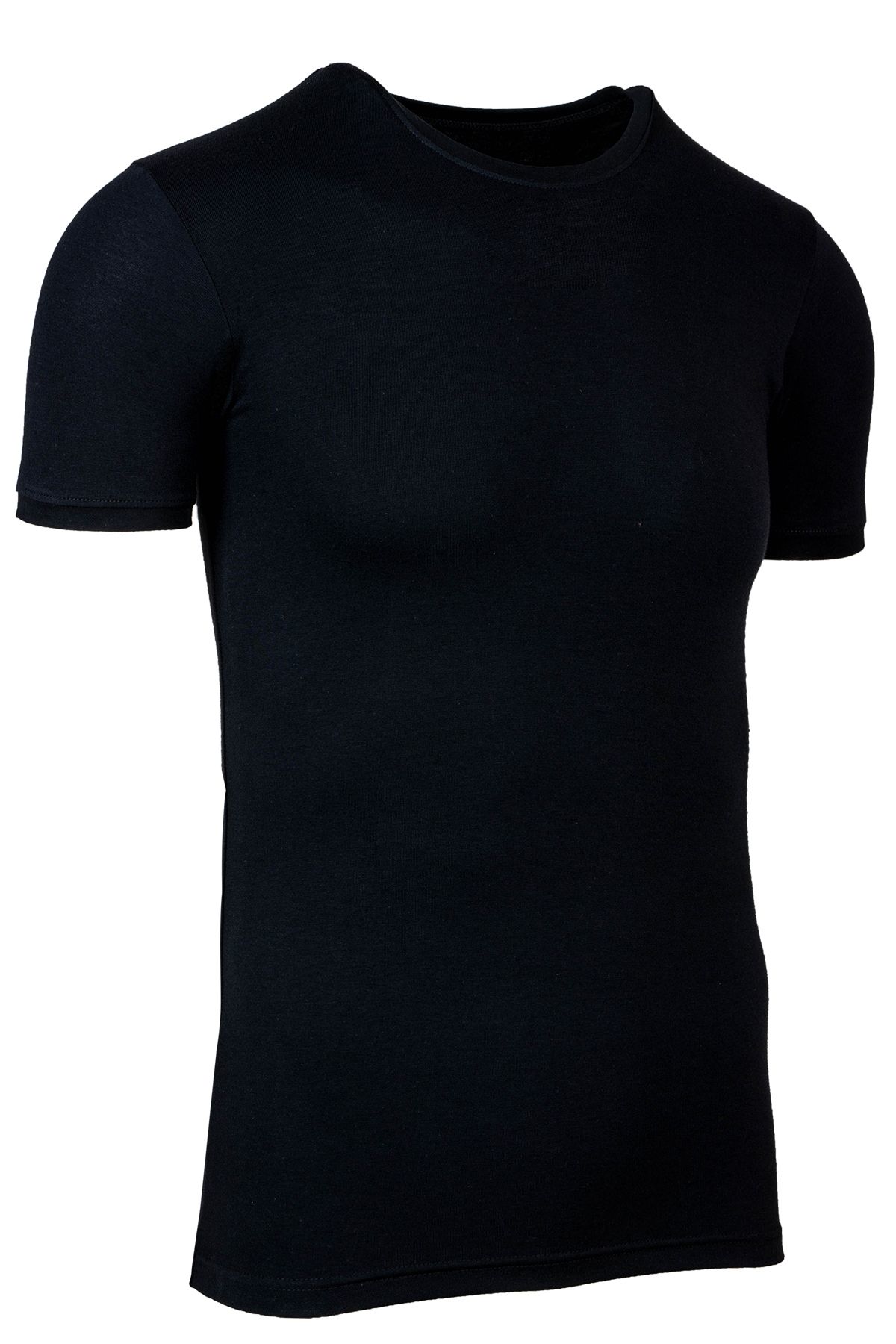 BSM Erkek Likralı Kısa Kol 0 Yaka T-shirt 55003