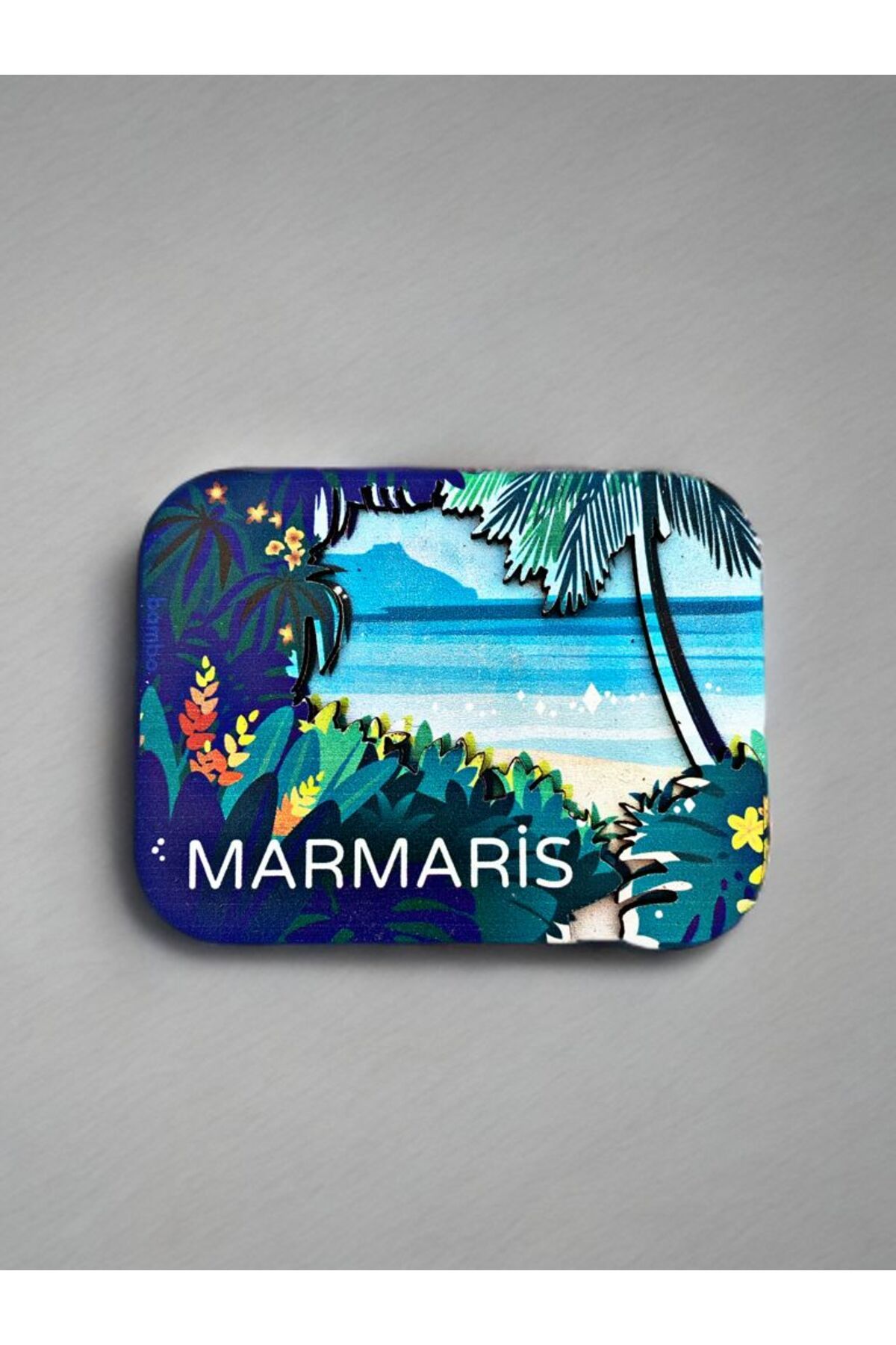 Home Ahşap 3 Boyutlu Buzdolabı Magneti, Marmaris Temalı Magnet