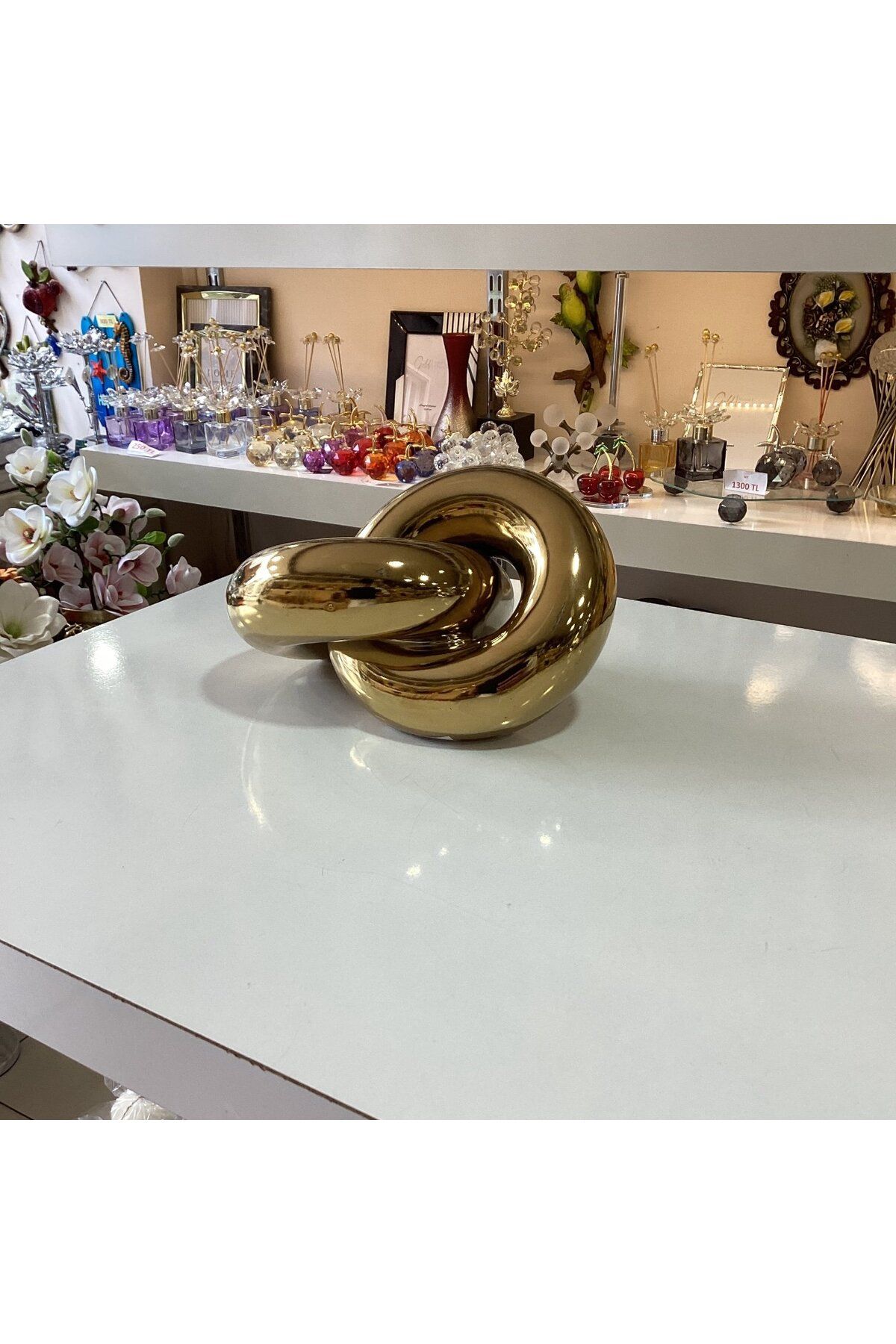 Gold home design Dekoratif Seramik Zincir Gold Renk
