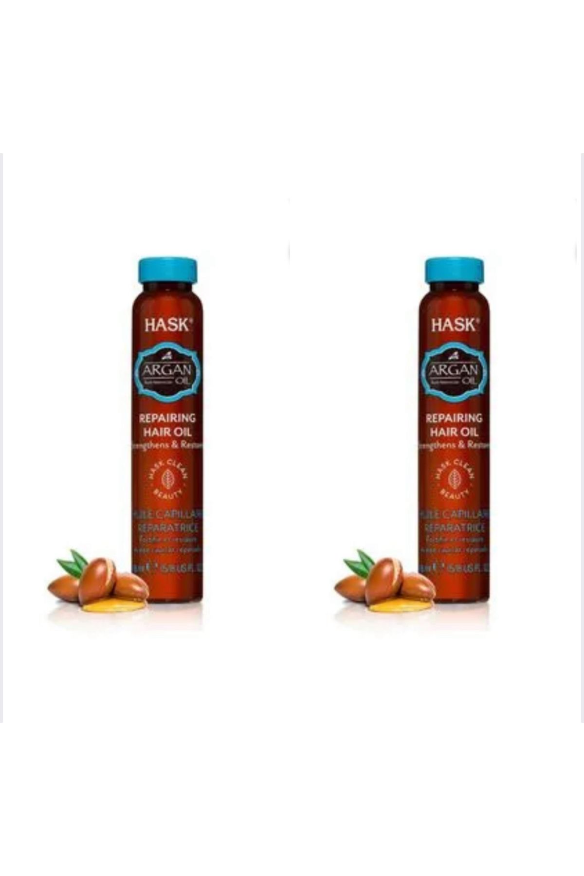 HASK Argan Oil - Onarıcı Parlaklık Verici Saç Bakım Yağı 18 Ml 2 ADET