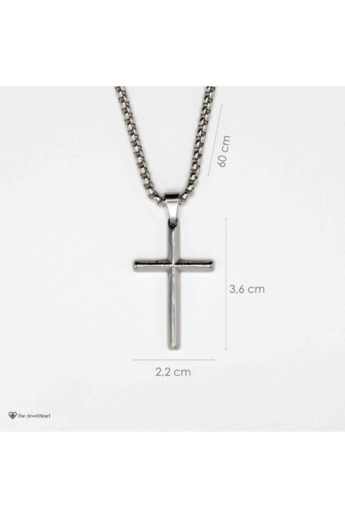 The Jewel Heart-Cross Necklace for Husband – 316L Stainless Steel, Gift Box Included 4