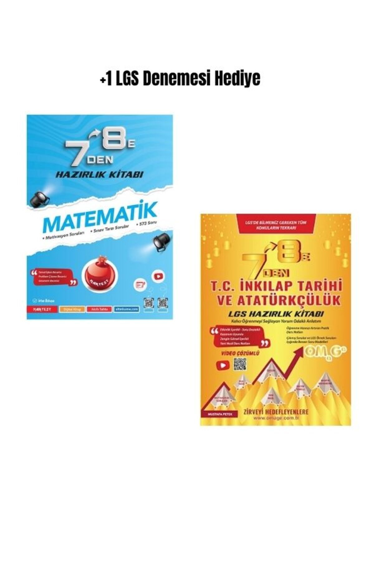 Nartest Yayınları Nartest Omage 7 Den 8 e Matematik ve İnkılap Tarihi Kitabı +1 LGS Denemesi Hediye (2 Kitap)