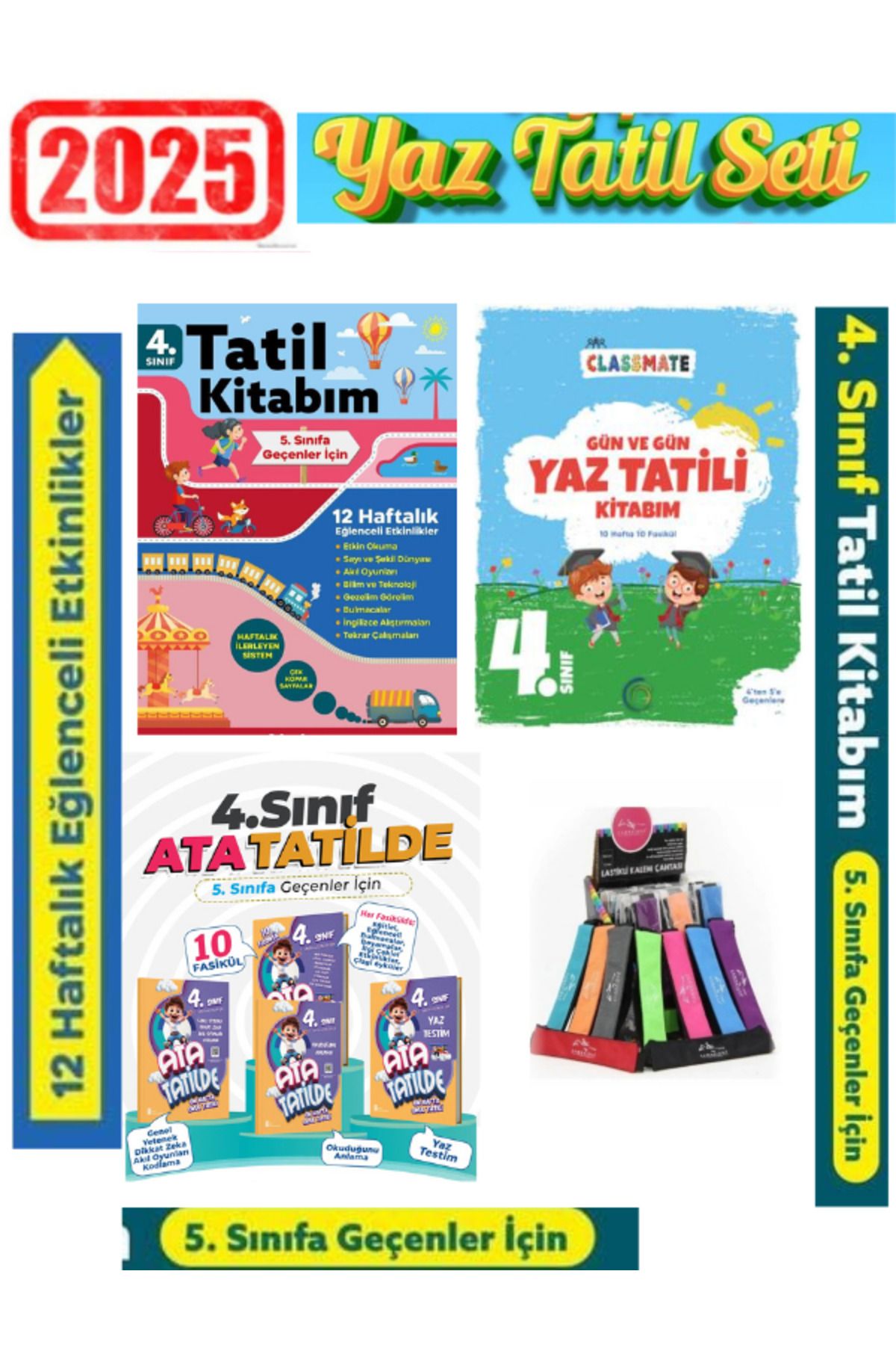 Bilfen Yayıncılık Tudem 4.Sınıf Yaz Tatil+Okyanus 4.Sınıf Yaz Tatil+Ata 4.Sınıf Yaz Tatil Seti+Kalemlik