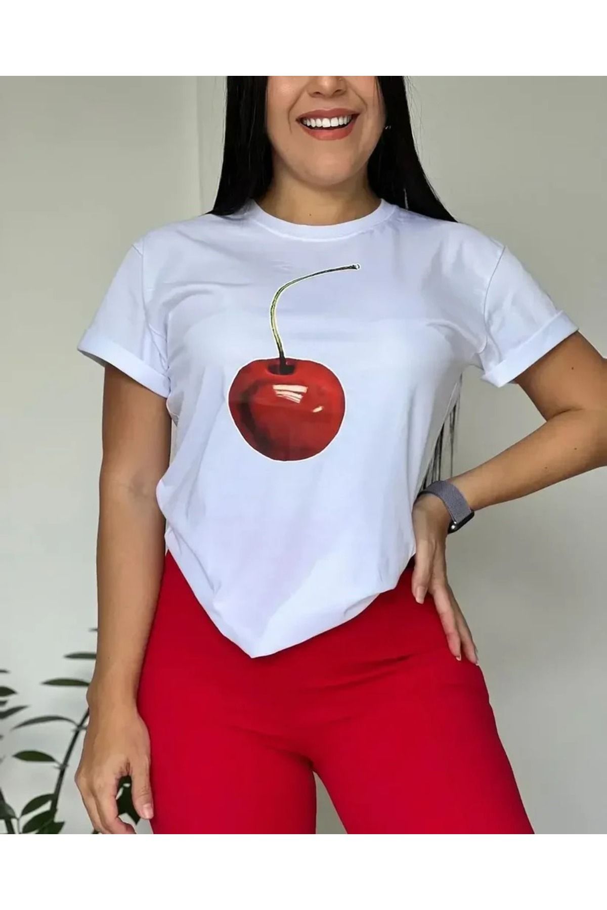 JANSO GROUP -KADIN PAMUKLU BASKILI ORIGINAL DO BRASIL KISA KOLLU TSHIRT OVERSİZE BÜYÜK BEDEN