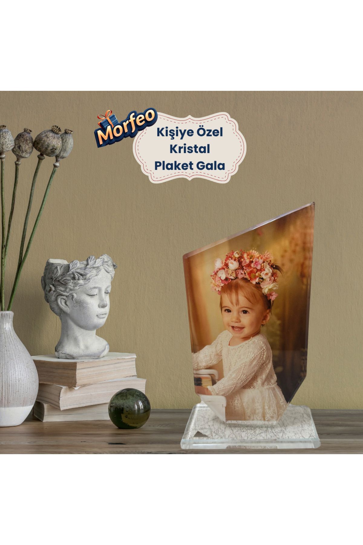 Morfeo Gifts Kişiye Özel Kristal Plaket Gala Model