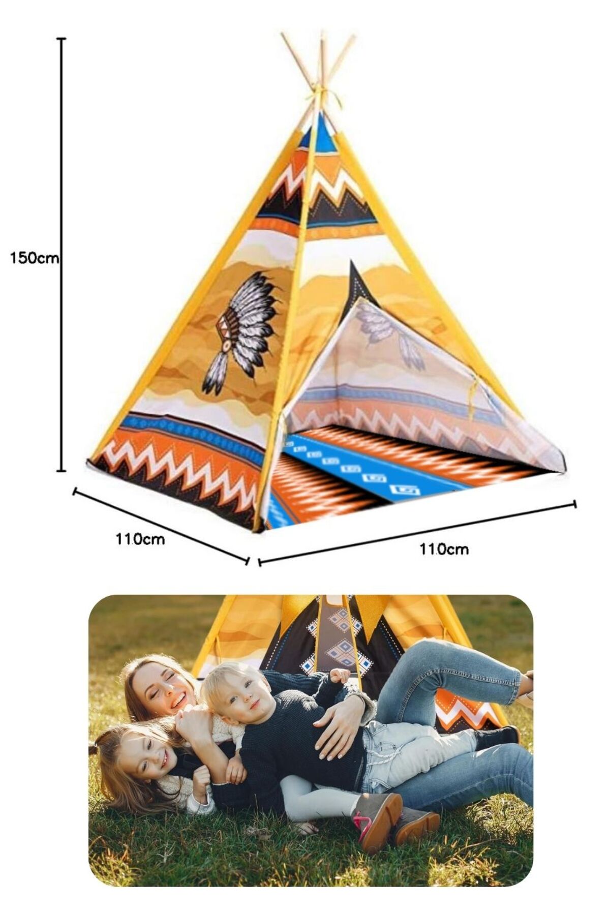 vevons Yeni Nesil Kızılderili Çocuklar için Oyun Çadırı fotoğrafı 3 (önizleme)