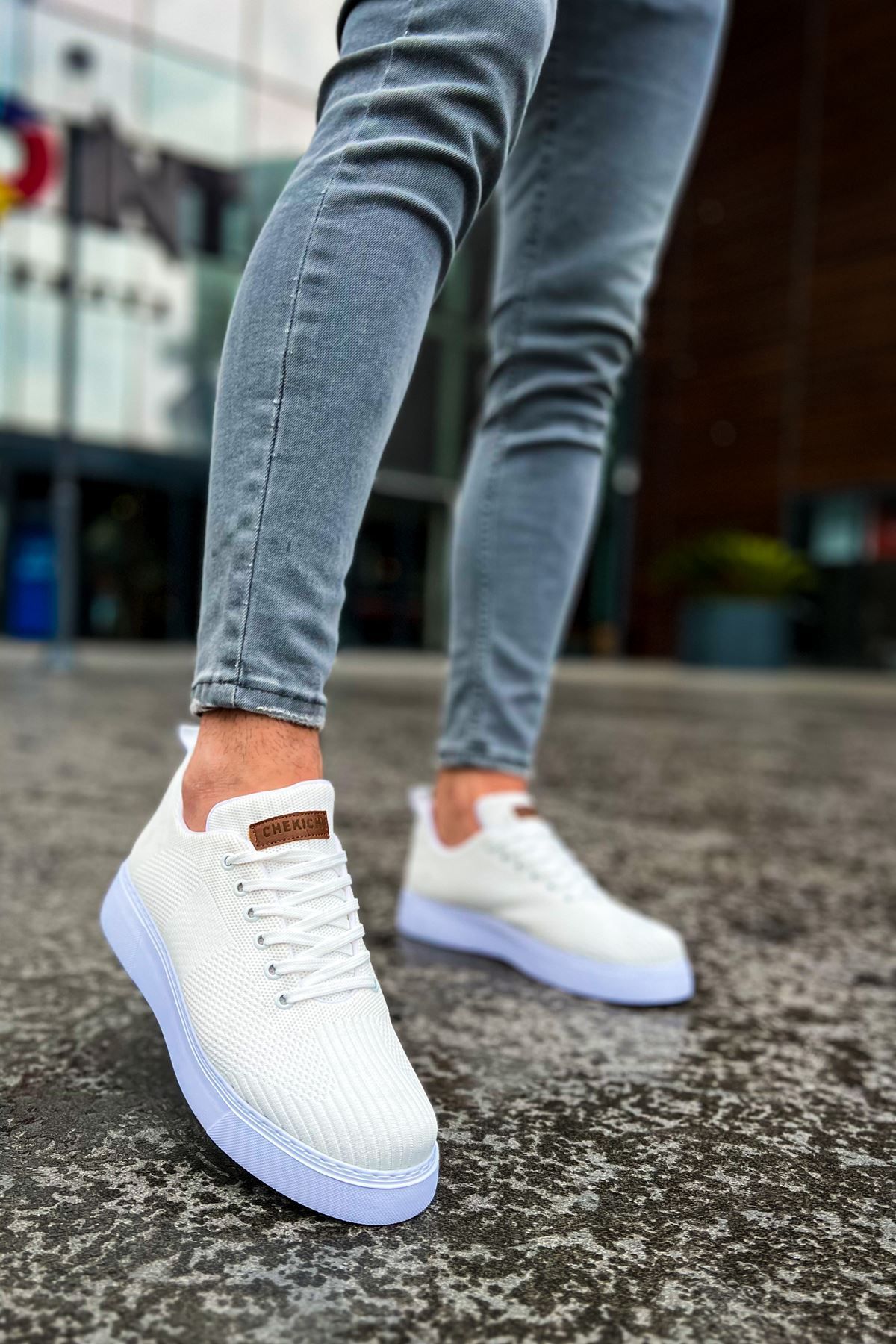 devrialemshoes CH413 TBT Crew Erkek Ayakkabı BEYAZ