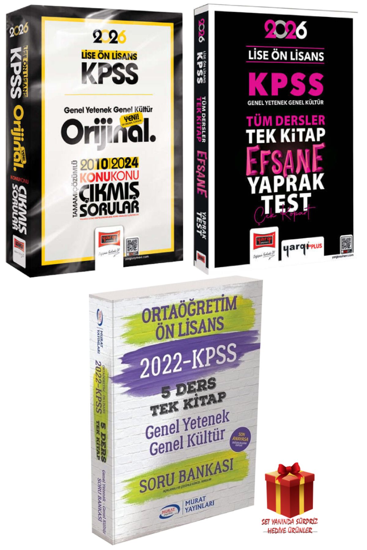 Yargı Yayınları 2026 Yargı Lise Ön Lisans Çıkmış Sorular+Lise Ön Lisans Yaprak Test+GYGK Soru Bankası