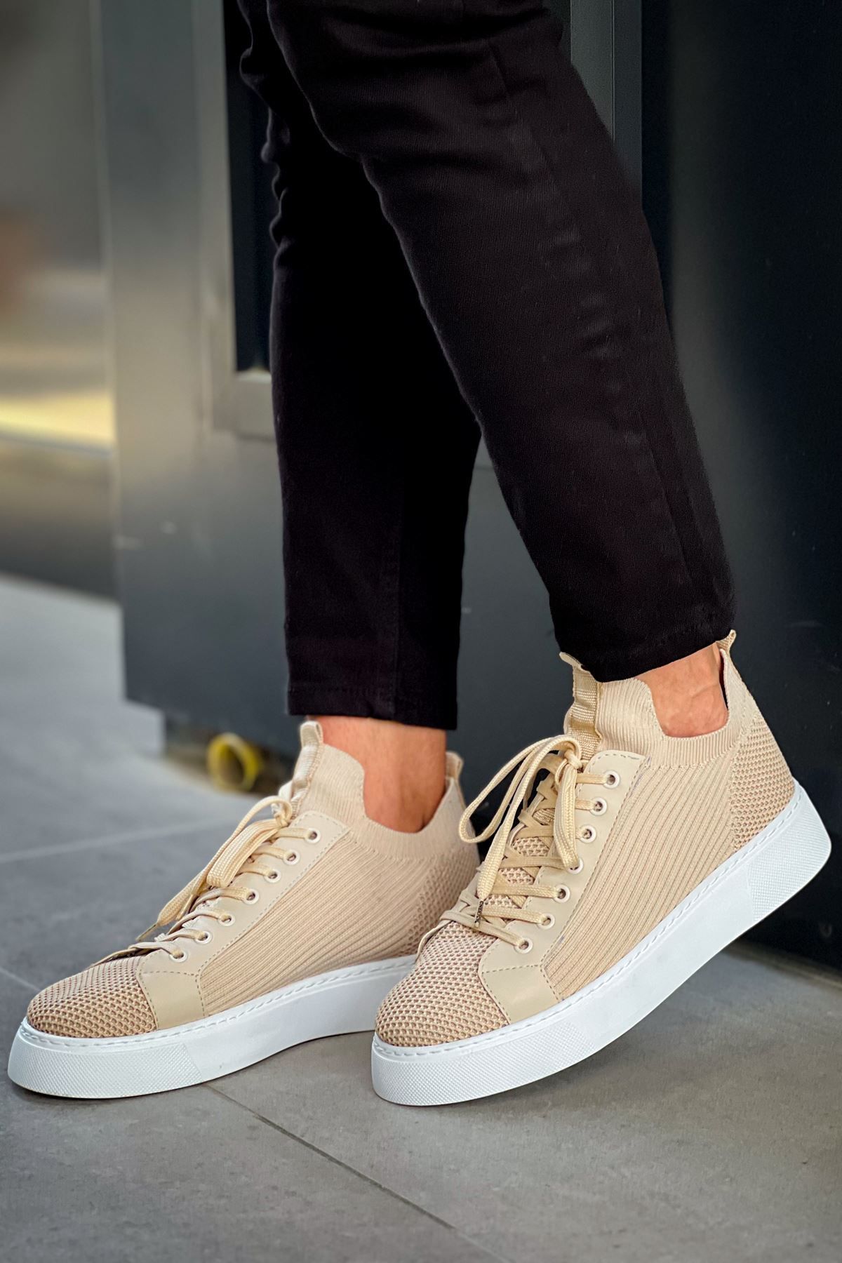 devrialemshoes CH2423 TBT Erkek Ayakkabı BEJ