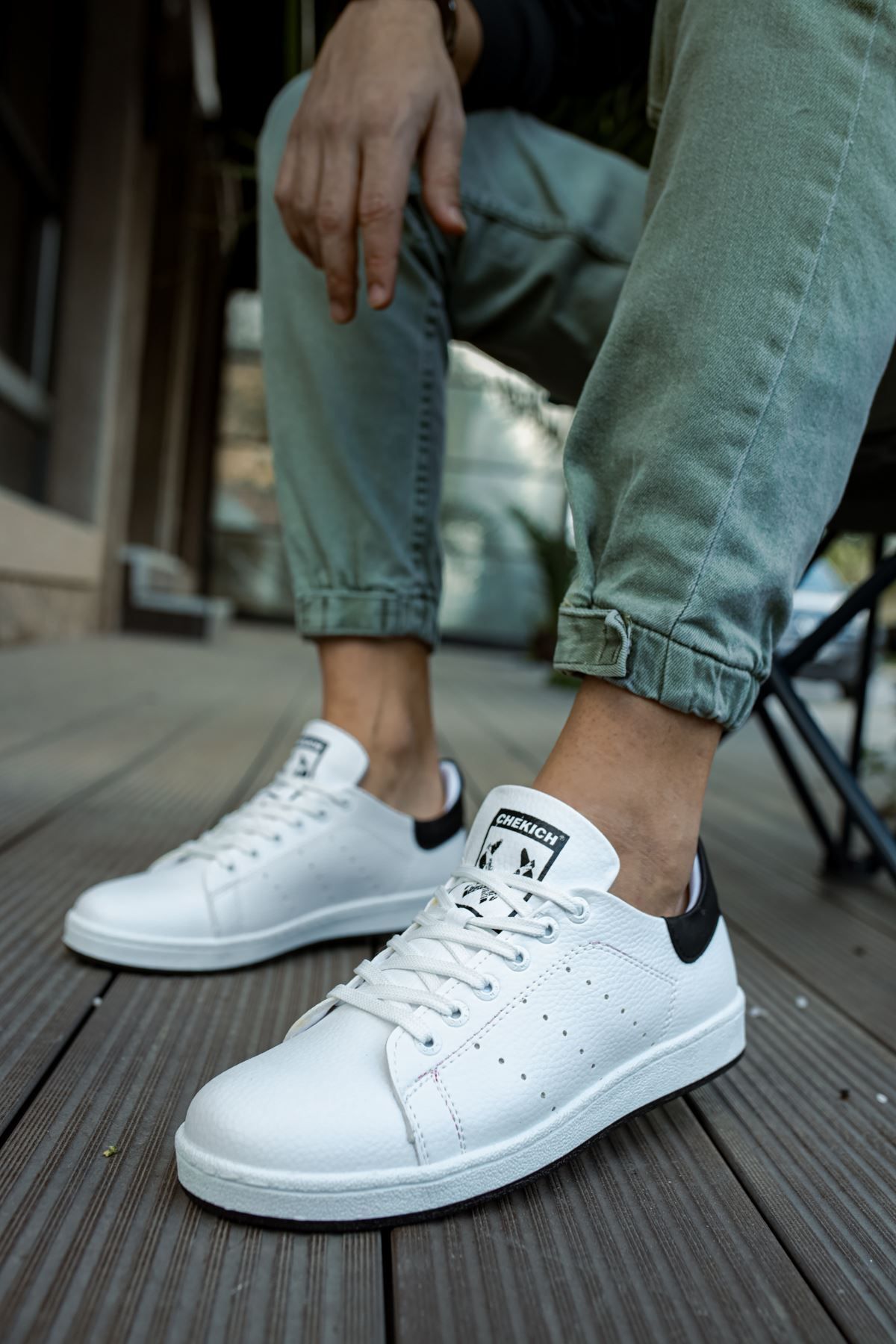 devrialemshoes CH977 GBT Tennis Erkek Ayakkabı BEYAZ/SIYAH