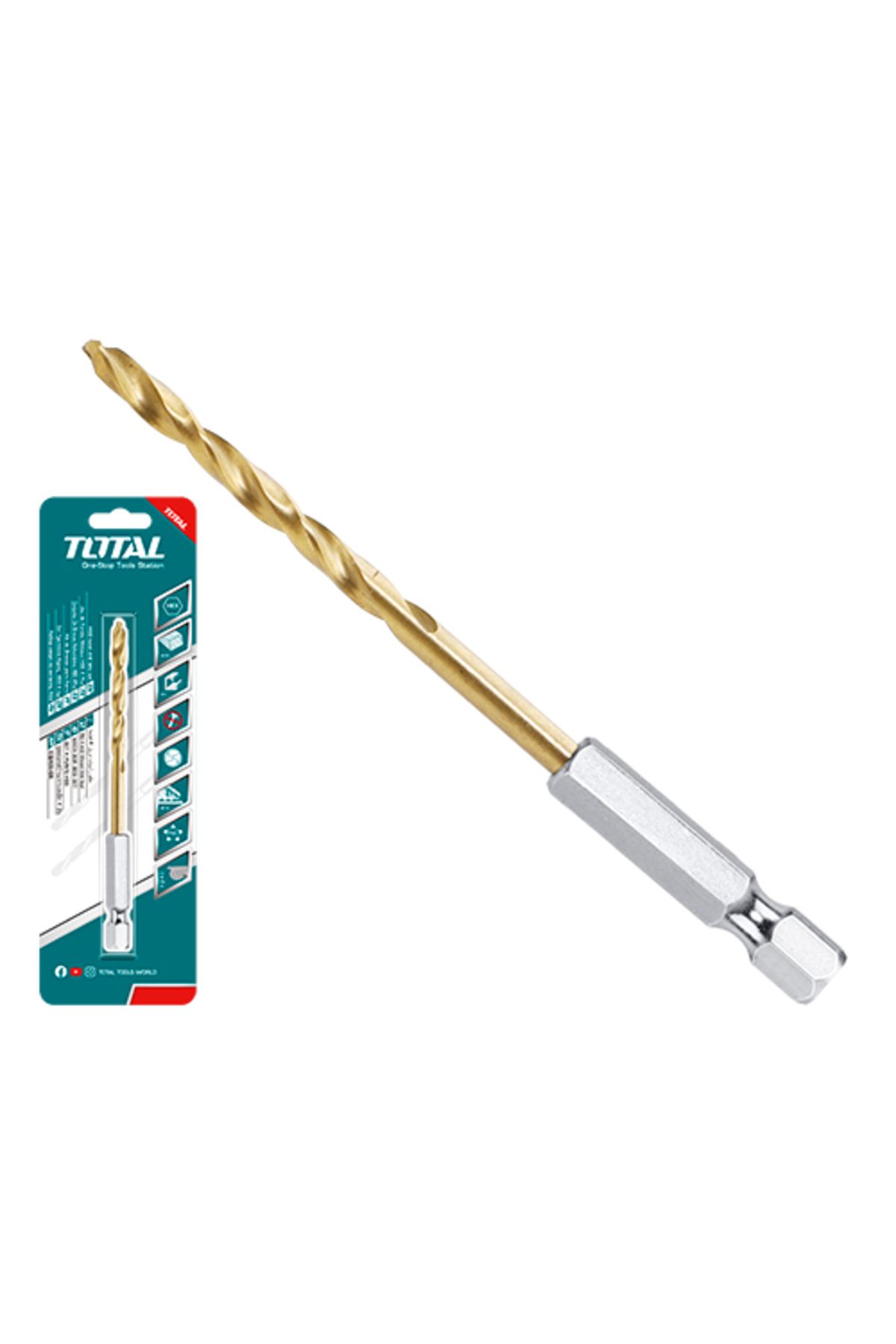 TOTAL HSS Twist Altıgen Şaft Matkap Ucu 5mm