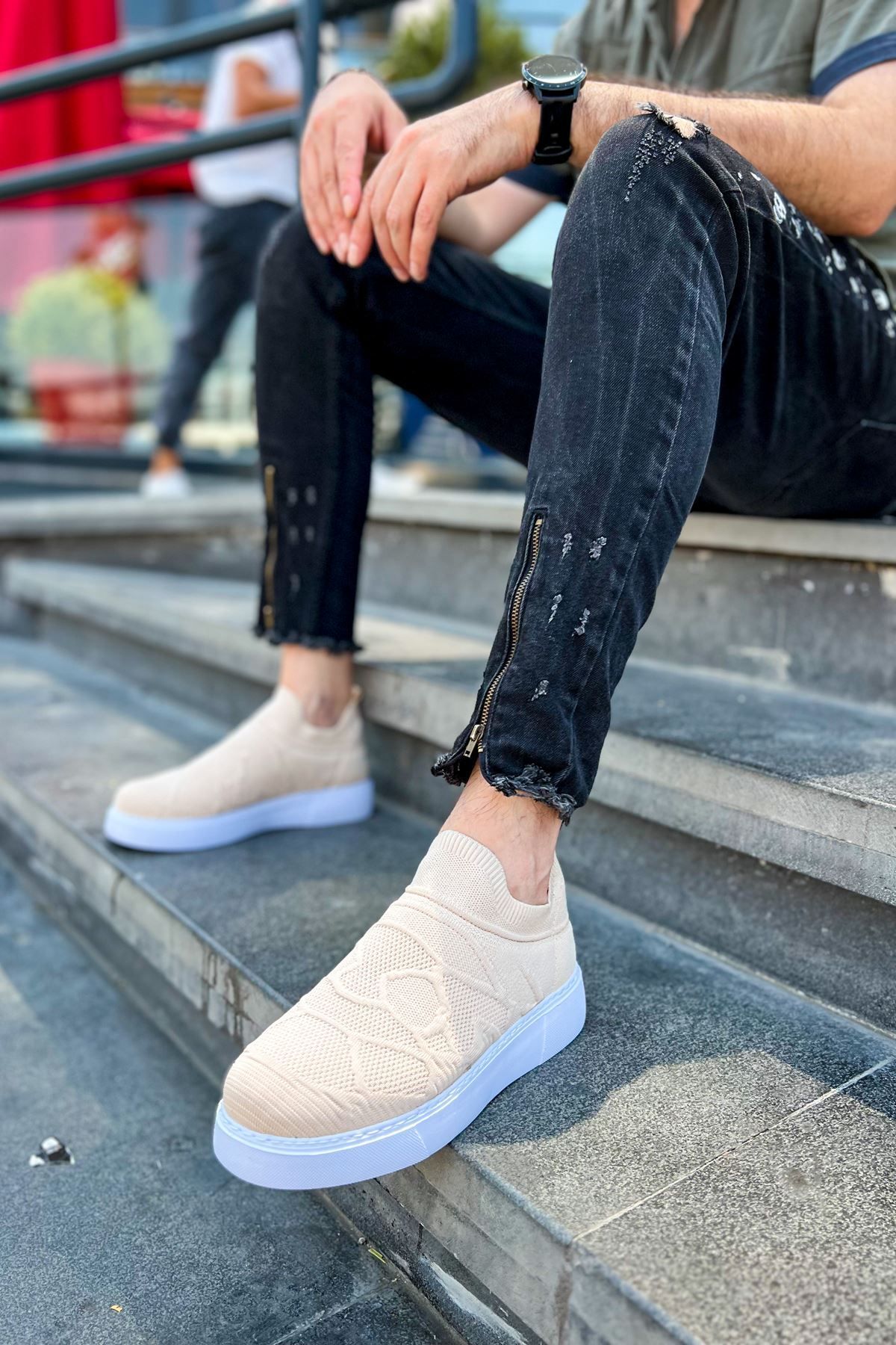 devrialemshoes CH411 TBT Craig Erkek Ayakkabı BEJ