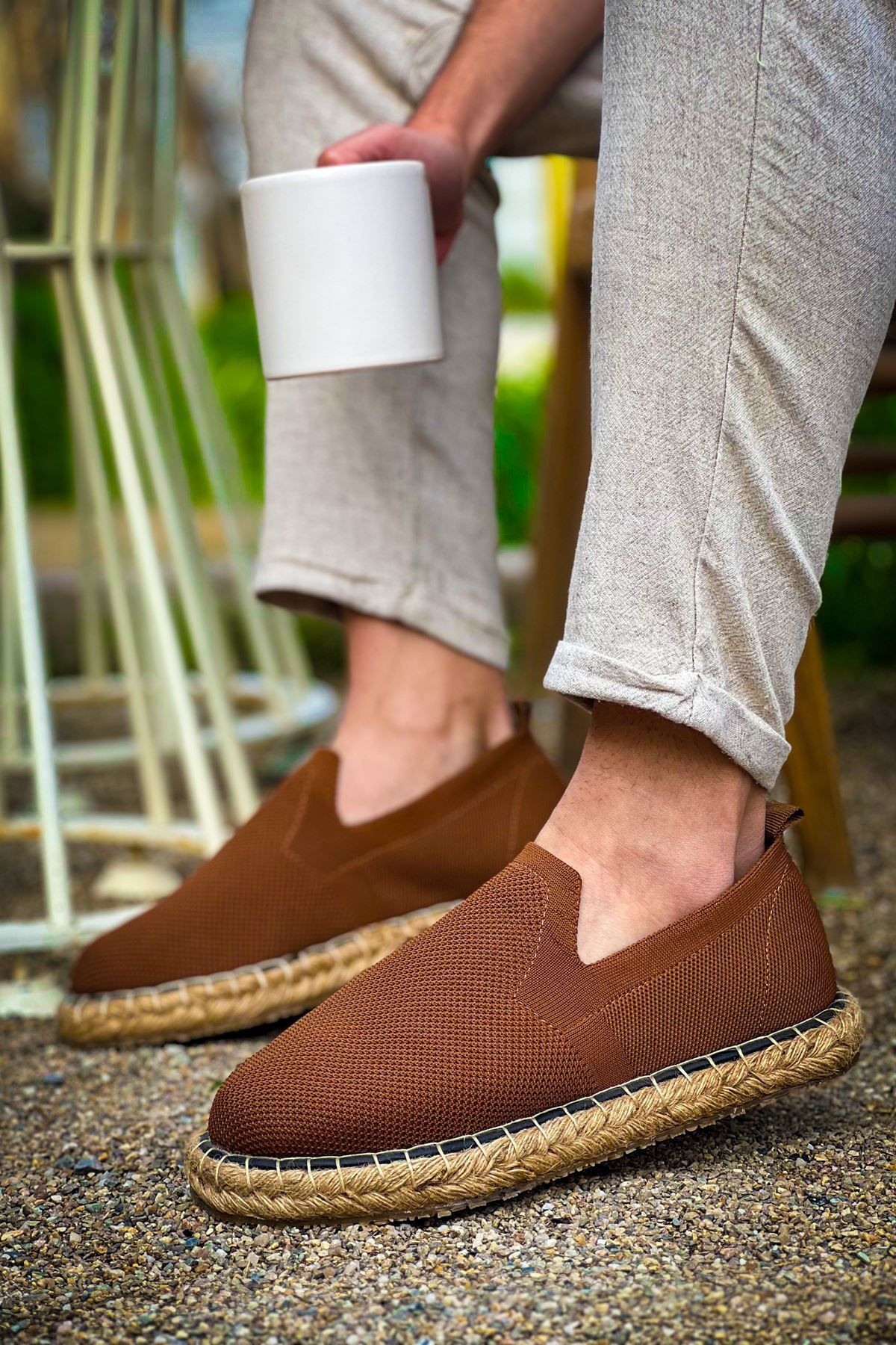 devrialemshoes CH305 Triko Erkek Ayakkabı KAHVE