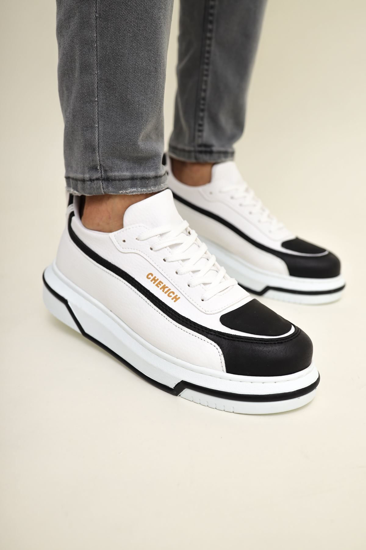 devrialemshoes CH241 CBT Signature Line Up Erkek Ayakkabı SIYAH/BEYAZ