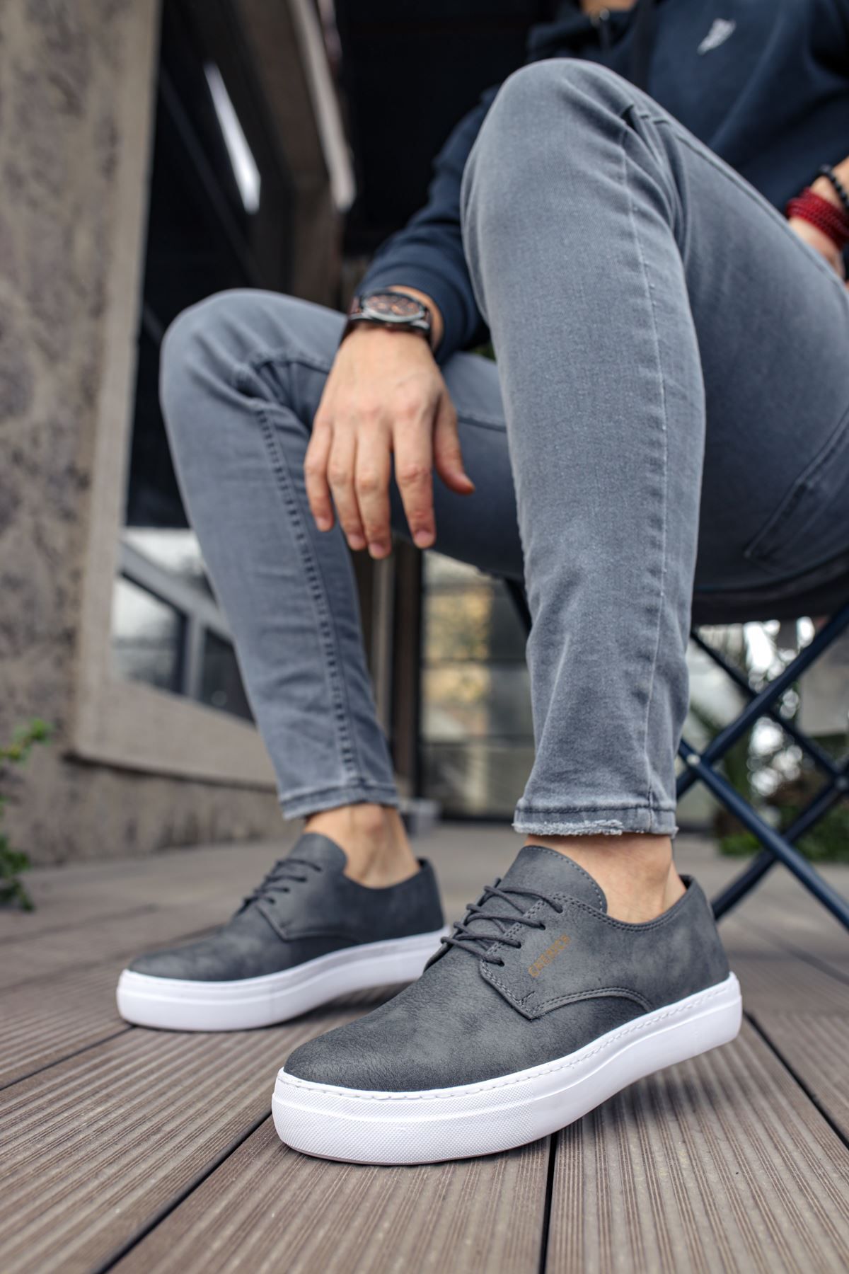 devrialemshoes CH005 CBT Pıttı Erkek Ayakkabı ANTRASIT