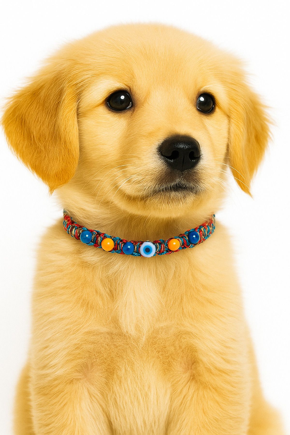 She Sells Kuçiko Çok Renkli Boncuk ve Nazarlık Detaylı Köpek Kolyesi