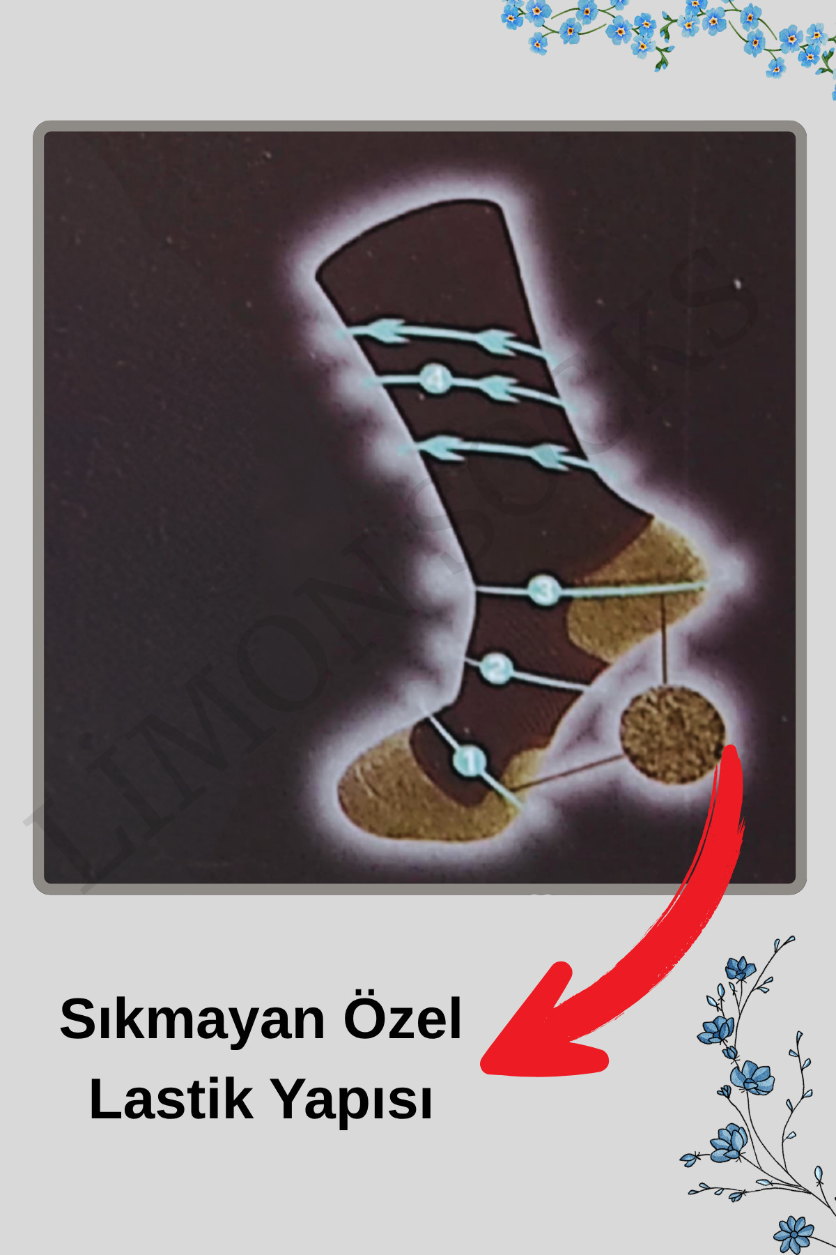 Erkek Kadın Şeker Çorabı Sıkmayan Uzun Çorap (6 Adet) Dikişsiz Bambu (Hediye Kutulu) — görsel 3 · LİMONSOCKS