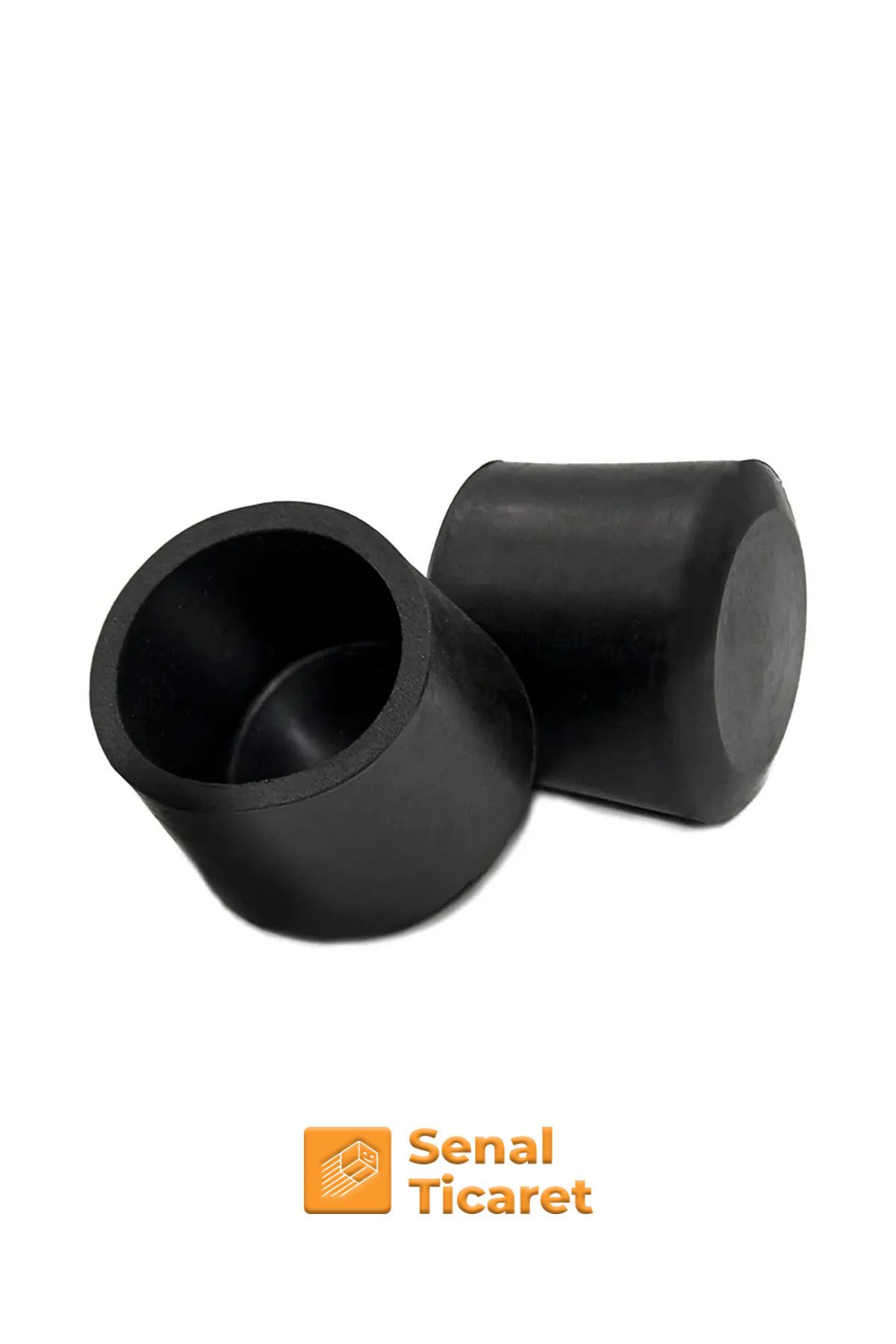 Mikasso 12 Adet 25 Mm Pvc Sandalye Profil Ayak Pabucu Sessiz Yumuşak Sandalye Zemin Koruyucu Siyah Keçeler S