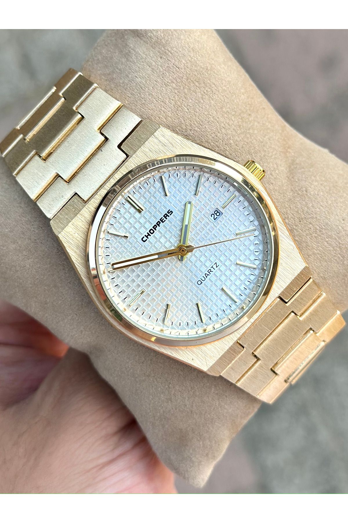 pierrose Gold Çelik Kordon Takvimli Erkek Kol Saati