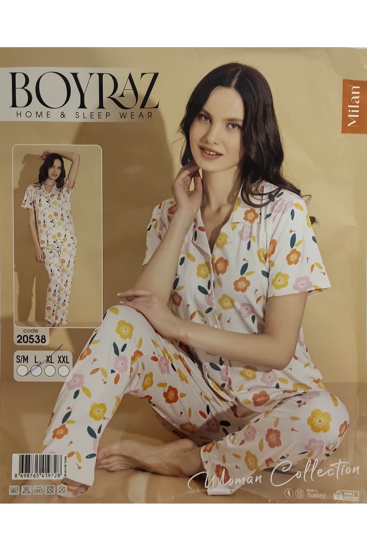 BOYRAZ Milan Kumaş Kadın Pijama Takımı