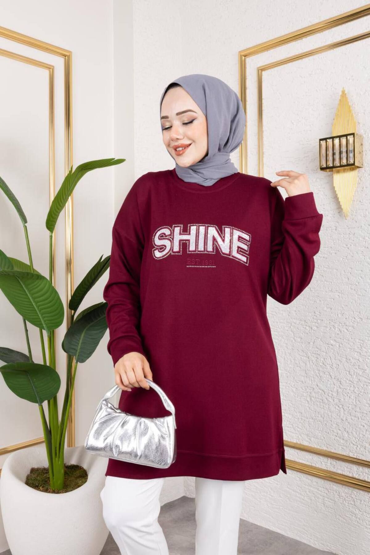 Yağmur SHINE Yazılı Kadın Tunik