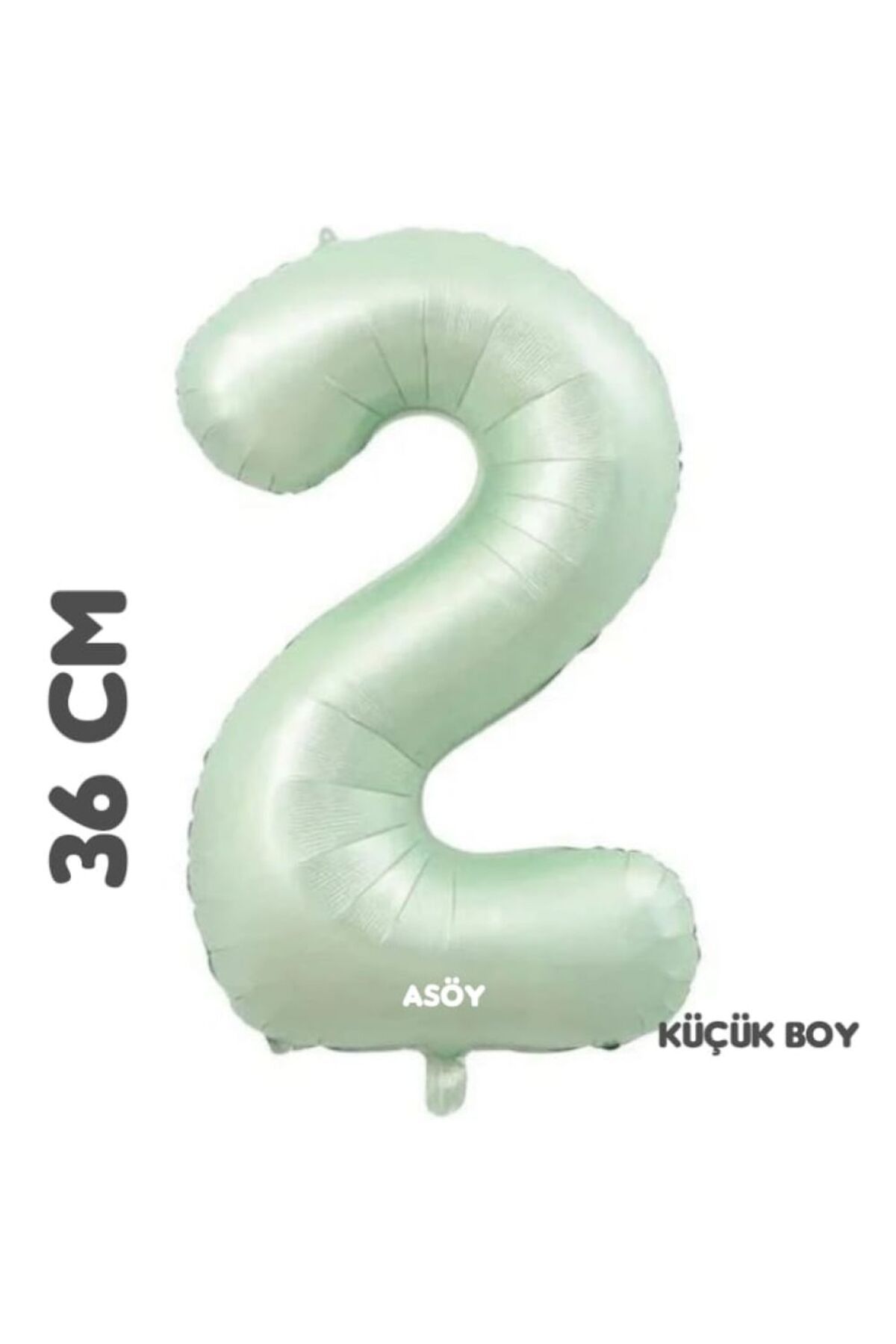asöy 2 Folyo Balon 2 Rakam Balon 36 Cm Küçük Boy Retro Yeşil 2 Yaş Balonu Doğum Günü Parti Malzemeleri