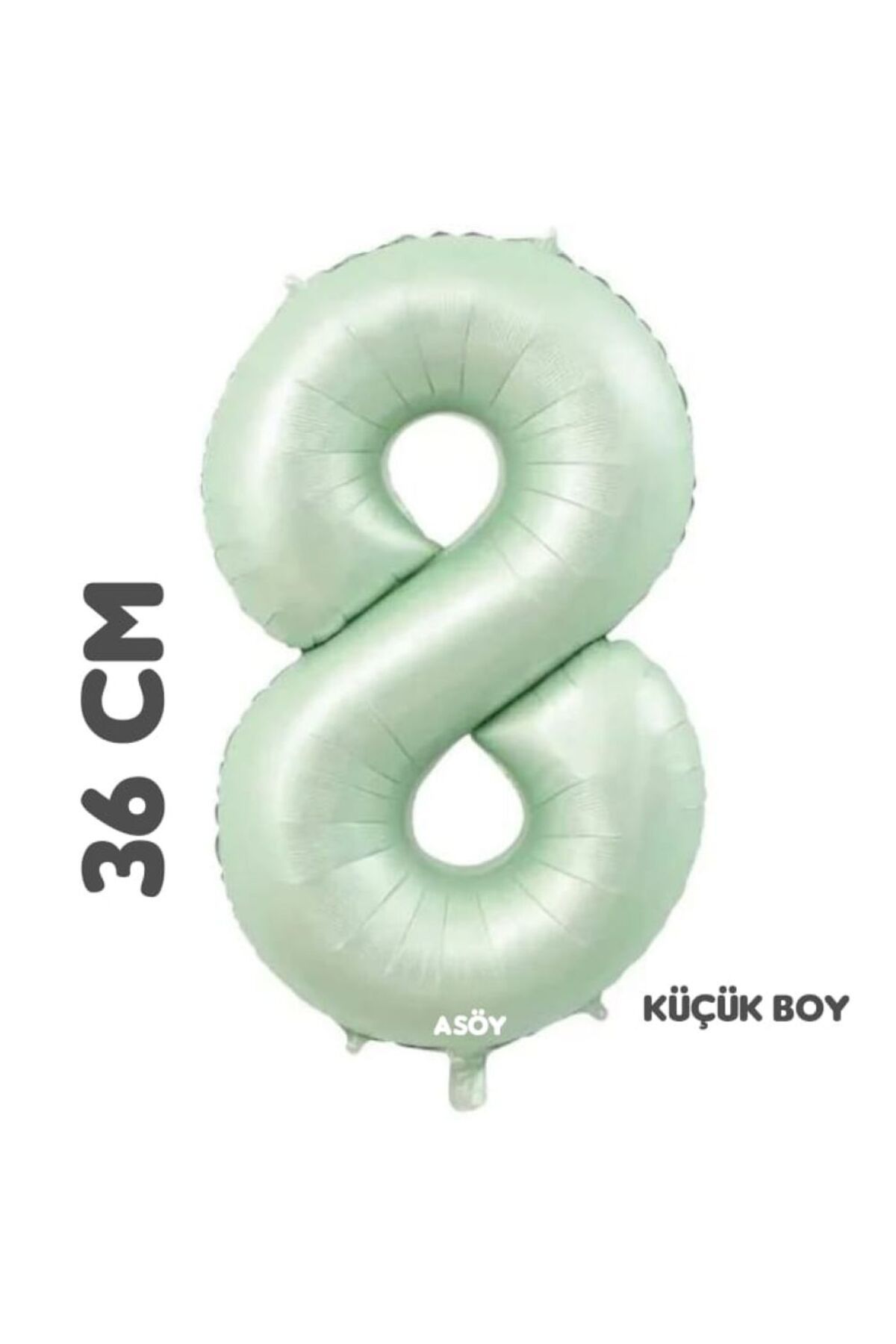 asöy 8 Folyo Balon 8 Rakam Balon 36 Cm Küçük Boy Retro Yeşil 8 Yaş Balonu Doğum Günü Parti Malzemeleri