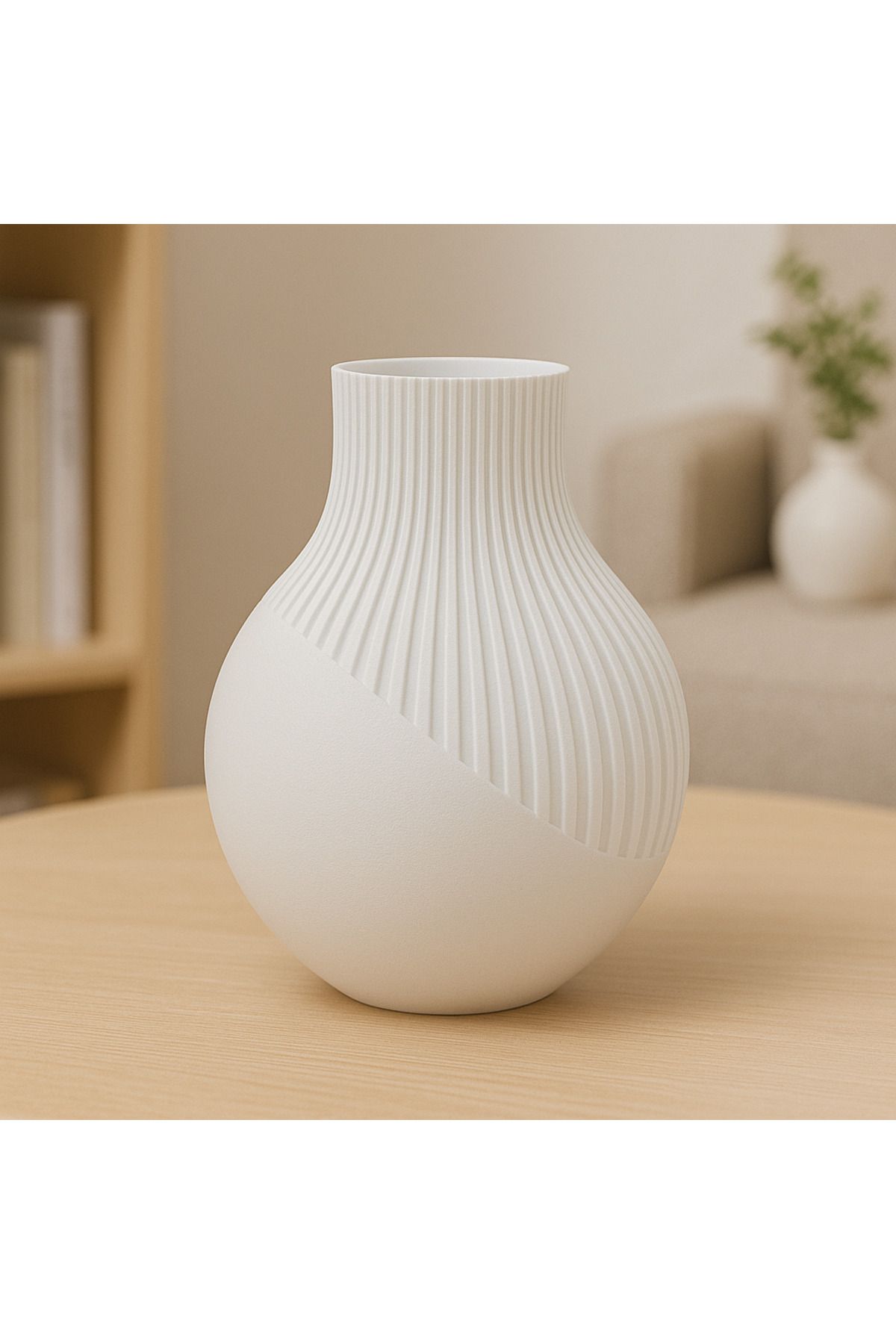 mutes 3D NEKİ JAPANDİ VAZO BEYAZ-213