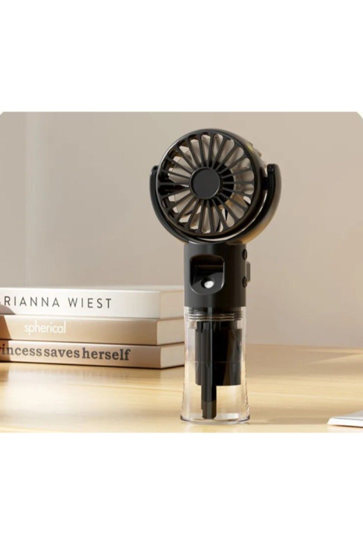 Zanaat Su Hazneli Mini El Fanı Sessiz Güçlü Fan Vantilatör Soğutucu 15.7 cm Usb Şarjlı Pratik Hafif