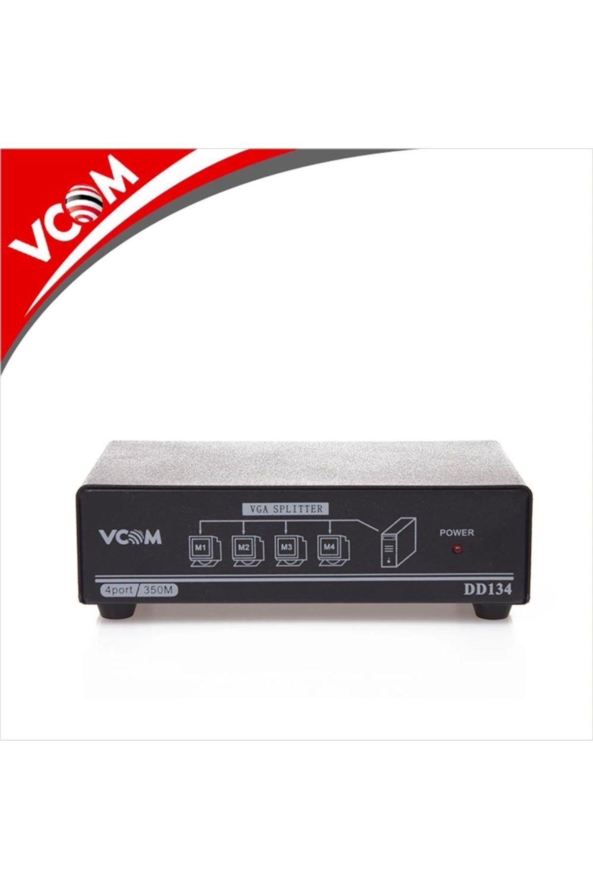 VCOM DD134 1-4 Port 350MHZ Metal Vga Splitter