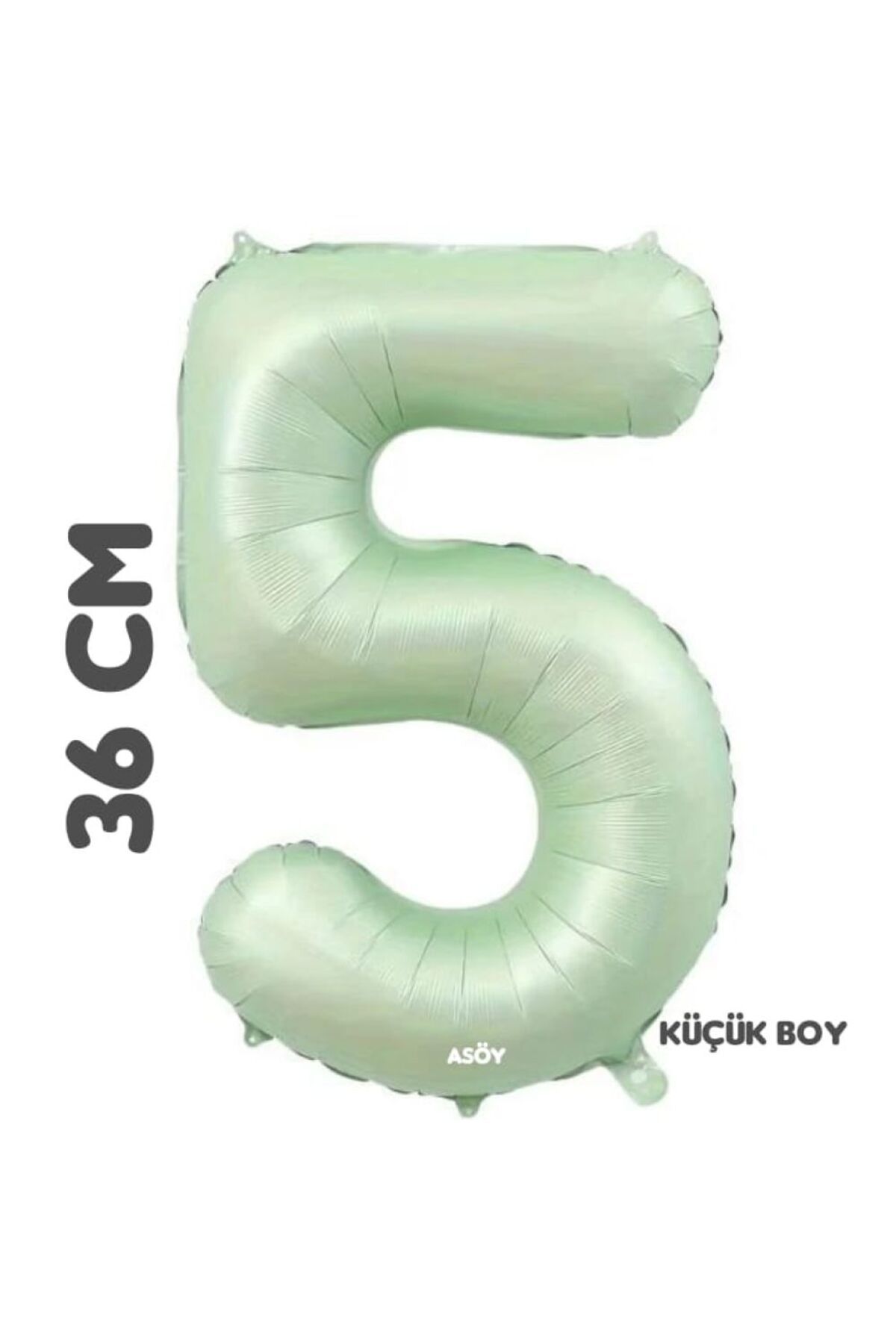 asöy 5 Folyo Balon 5 Rakam Balon 36 Cm Küçük Boy Retro Yeşil 5 Yaş Balonu Doğum Günü Parti Malzemeleri