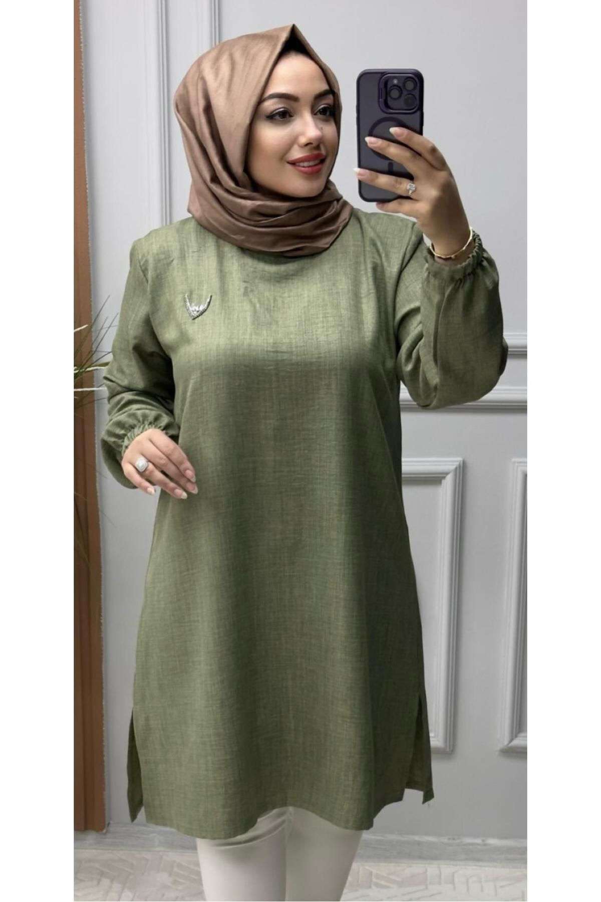 Ebrarengiz Moda MİRA KETEN KADIN TUNİK