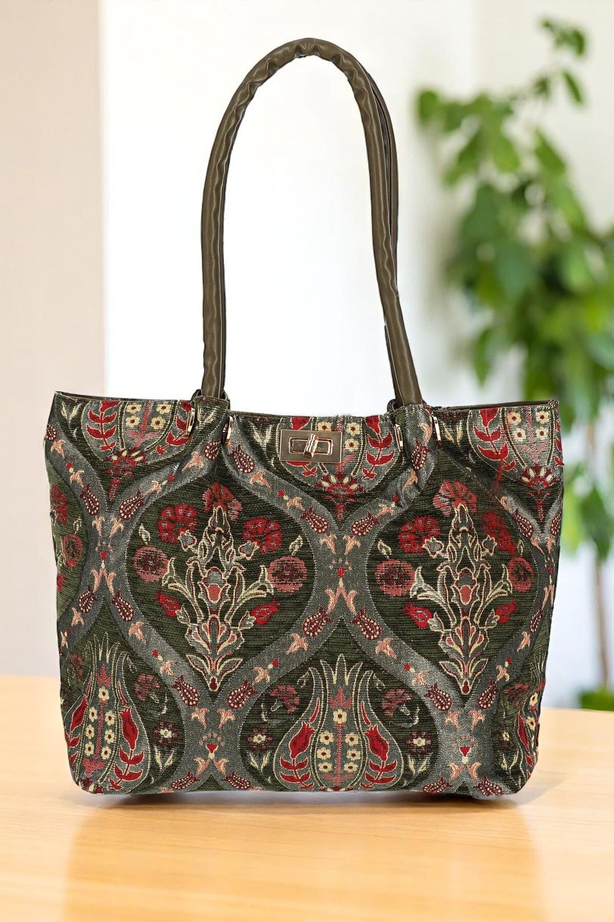 MODA Otantik Şönil Etnik Desenli Askılı Kadın El Omuz Çanta