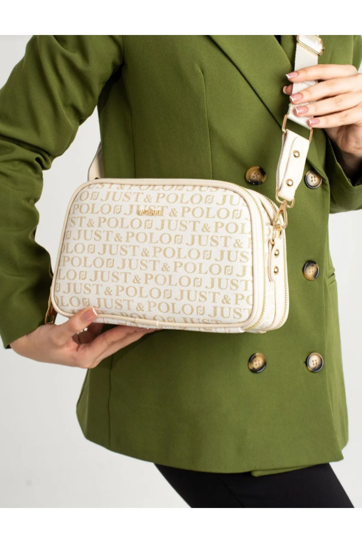 eflanmoda just polo 5 bölmeli kadın omuz ve çapraz çanta