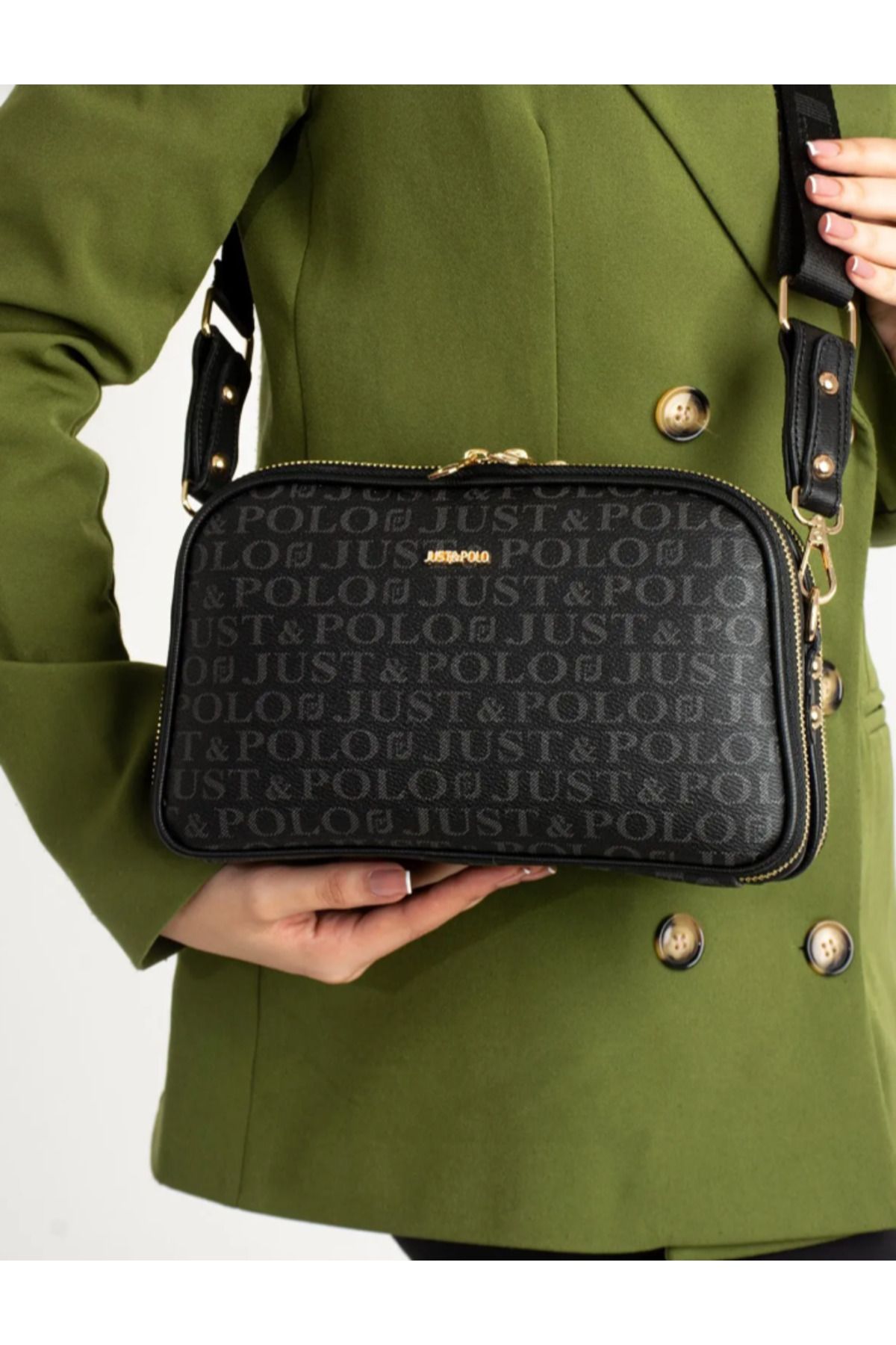 eflanmoda just polo 5 bölmeli kadın omuz ve çapraz çanta