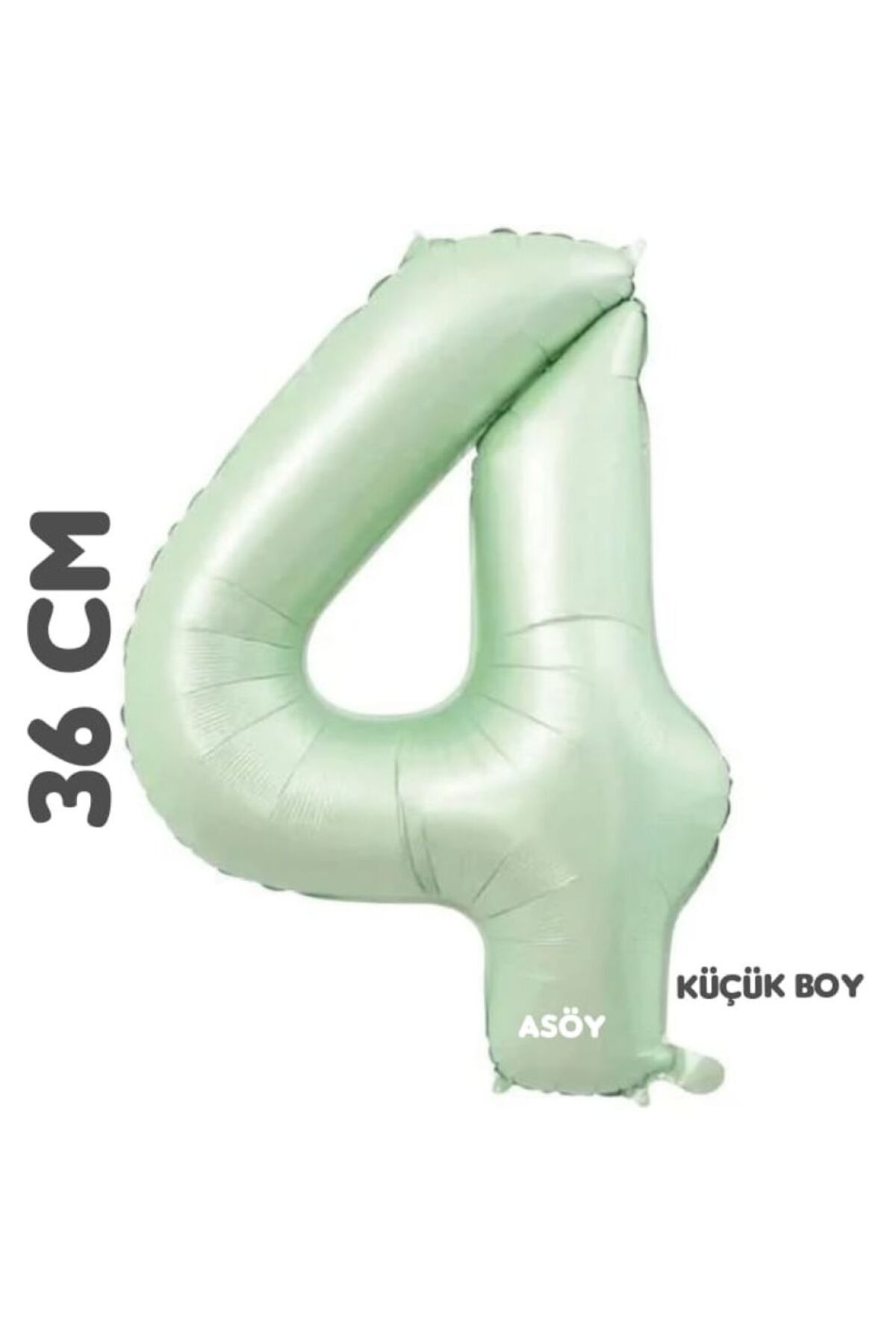 asöy 4 Folyo Balon 4 Rakam Balon 36 Cm Küçük Boy Retro Yeşil 4 Yaş Balonu Doğum Günü Parti Malzemeleri