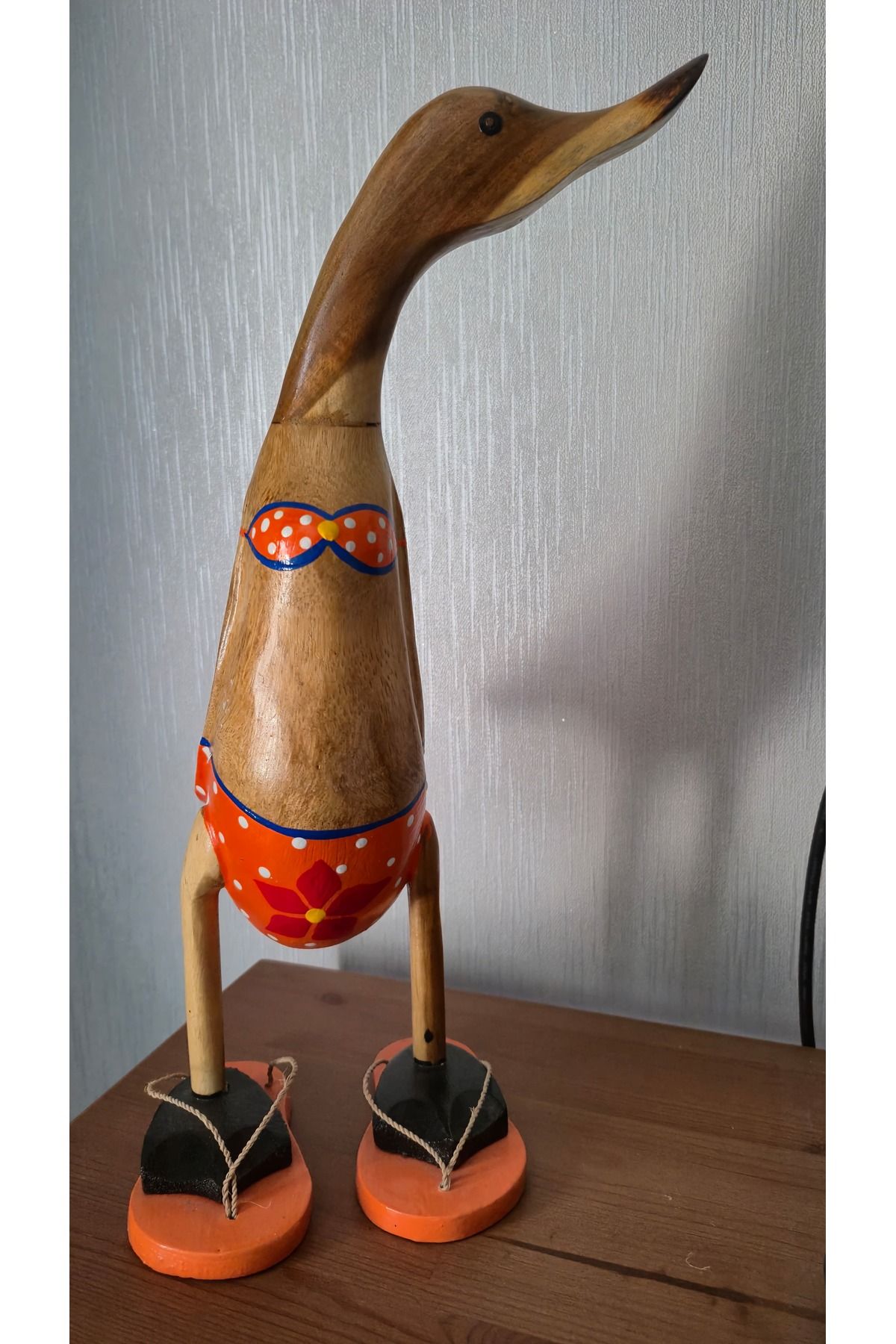 Land of Souvenir Ahşap Mayolu Ördek Dekoratif Obje ve Biblo