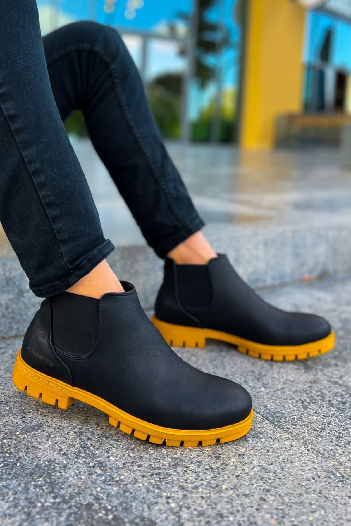 devrialemshoes CH053 SSR Erkek Bot SIYAH