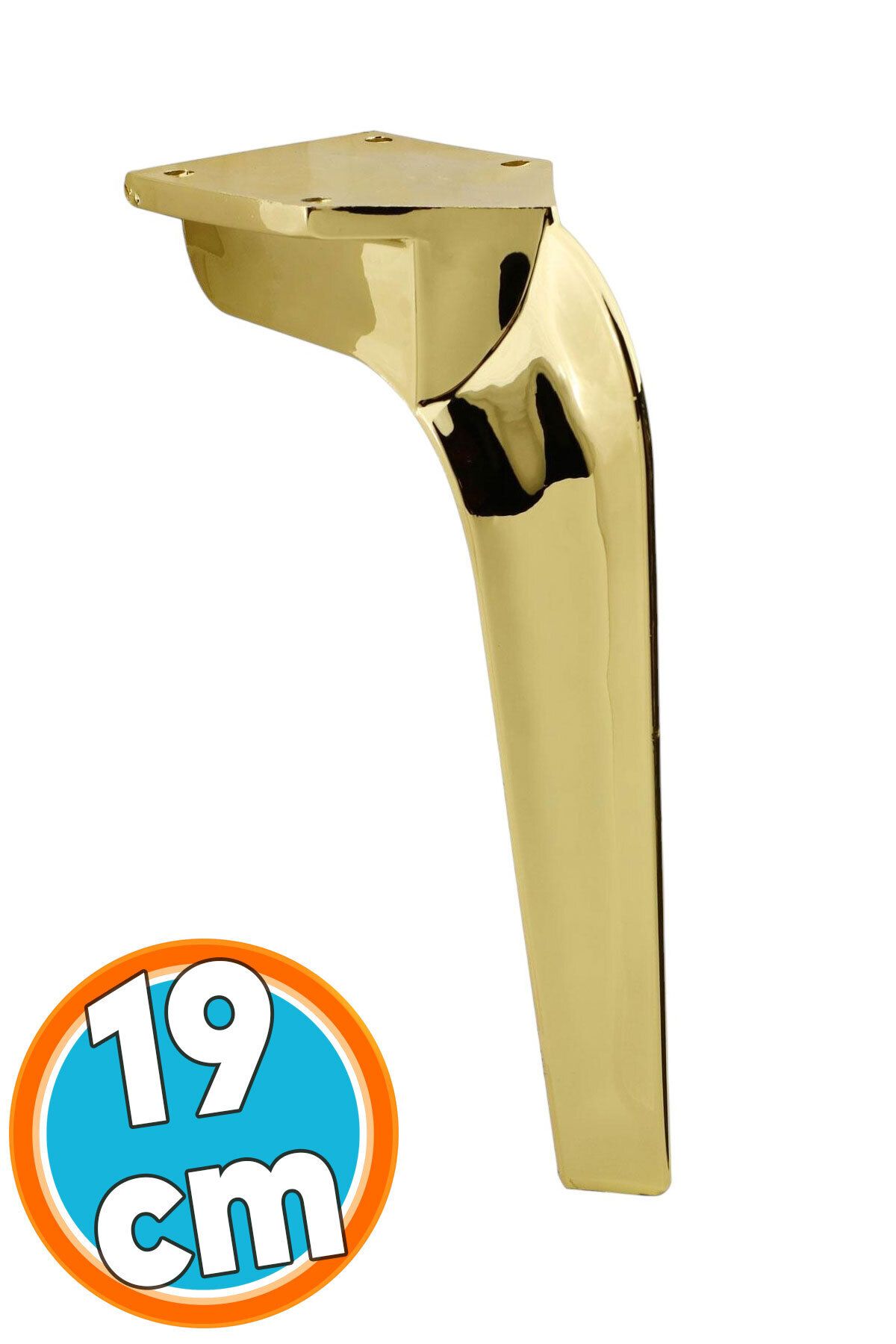 Mikasso Mobilya Kanepe Tv Ünitesi Konsol Koltuk Ayağı 19 Cm Gold Altın Ayakları Altın Tekli Koltuk Ayağı TR