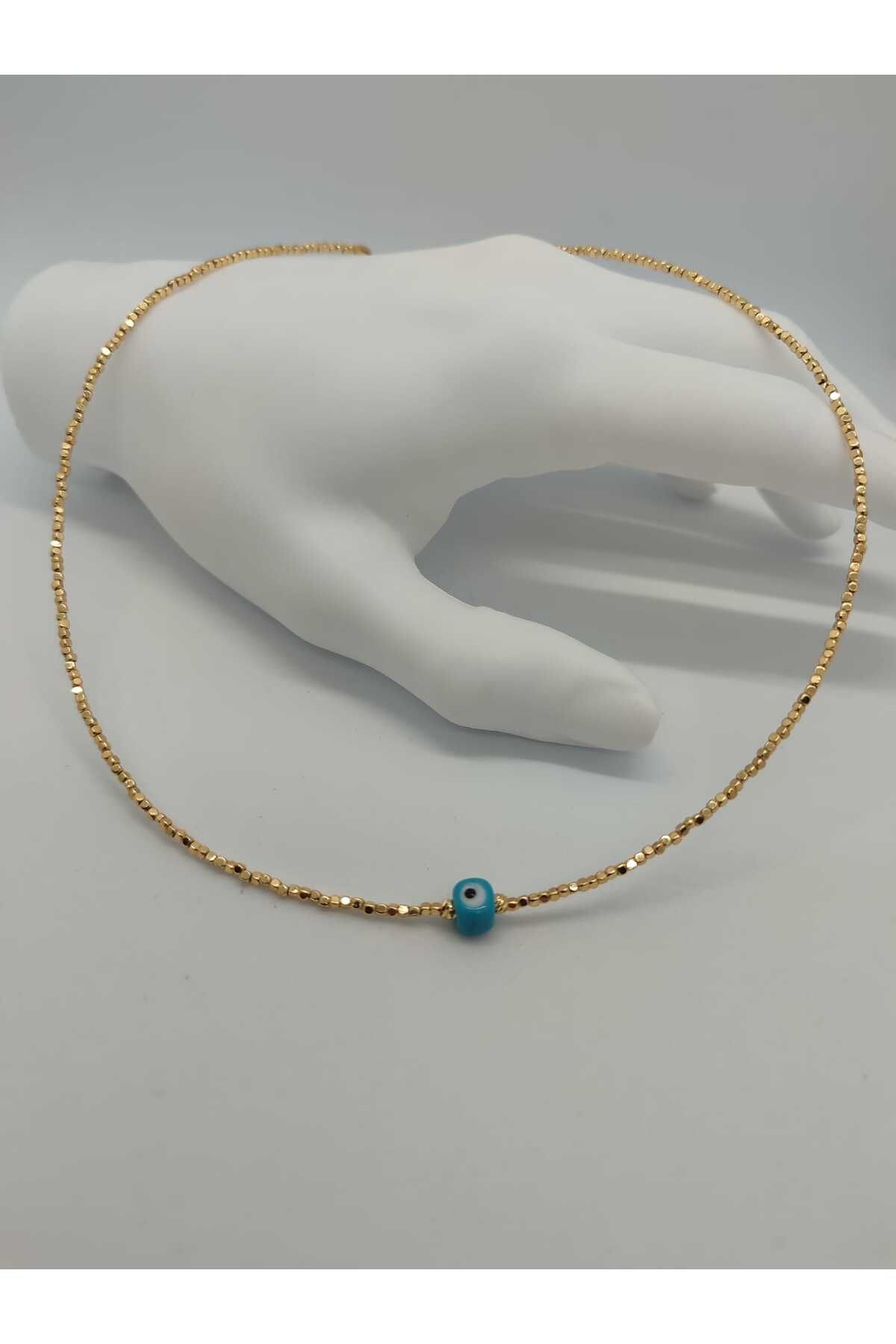 Valora 14K Altın Kaplama Nazar Boncuklu Kolye