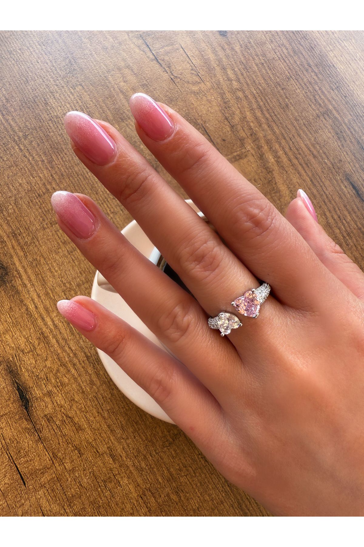 HeyYou Jewelry İkili kalp yüzük