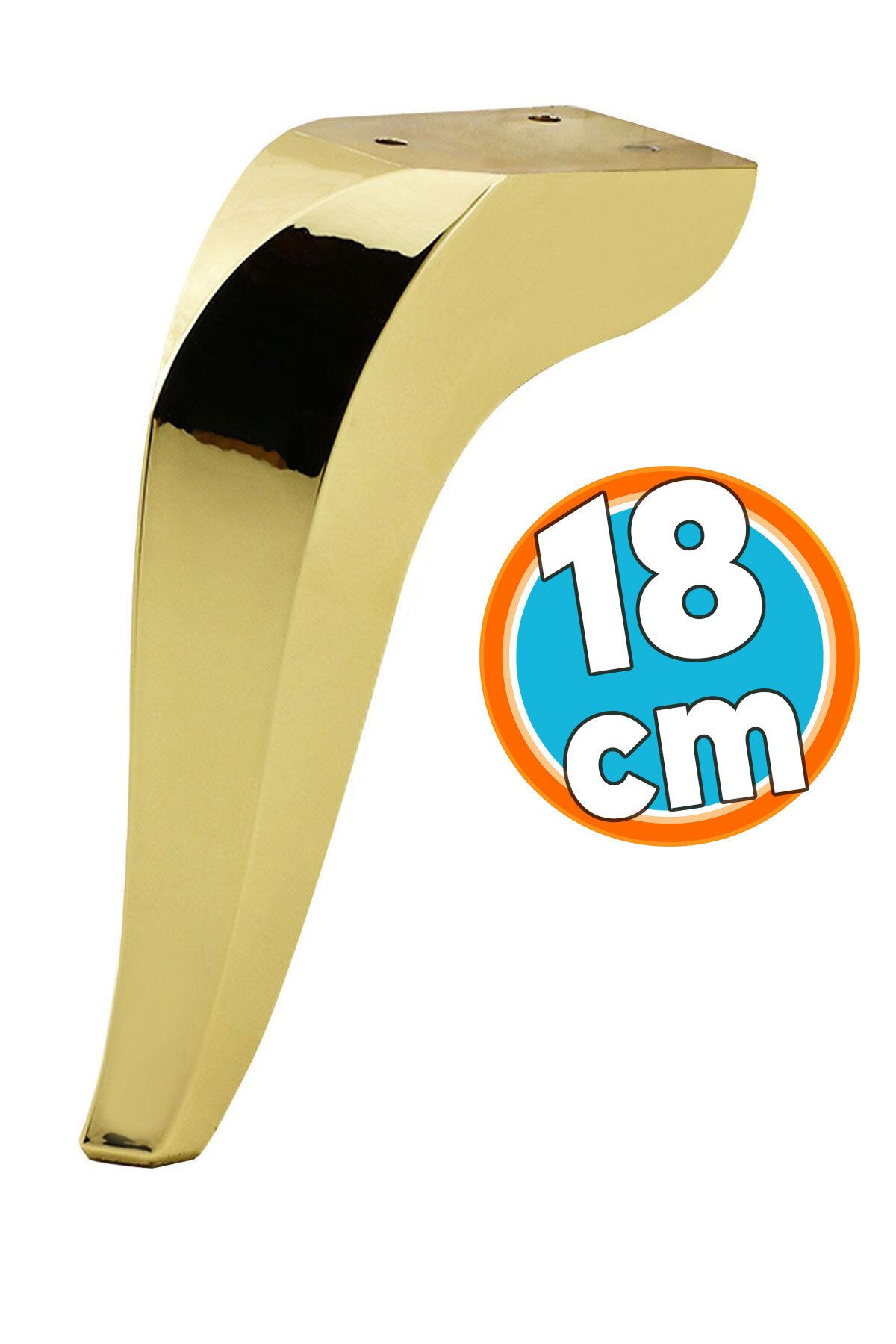 Mikasso Mobilya Kanepe Tv Ünitesi Koltuk Ayağı 18 Cm Gold Altın Konsol Ayakları Altın Tekli Koltuk Ayağı TR