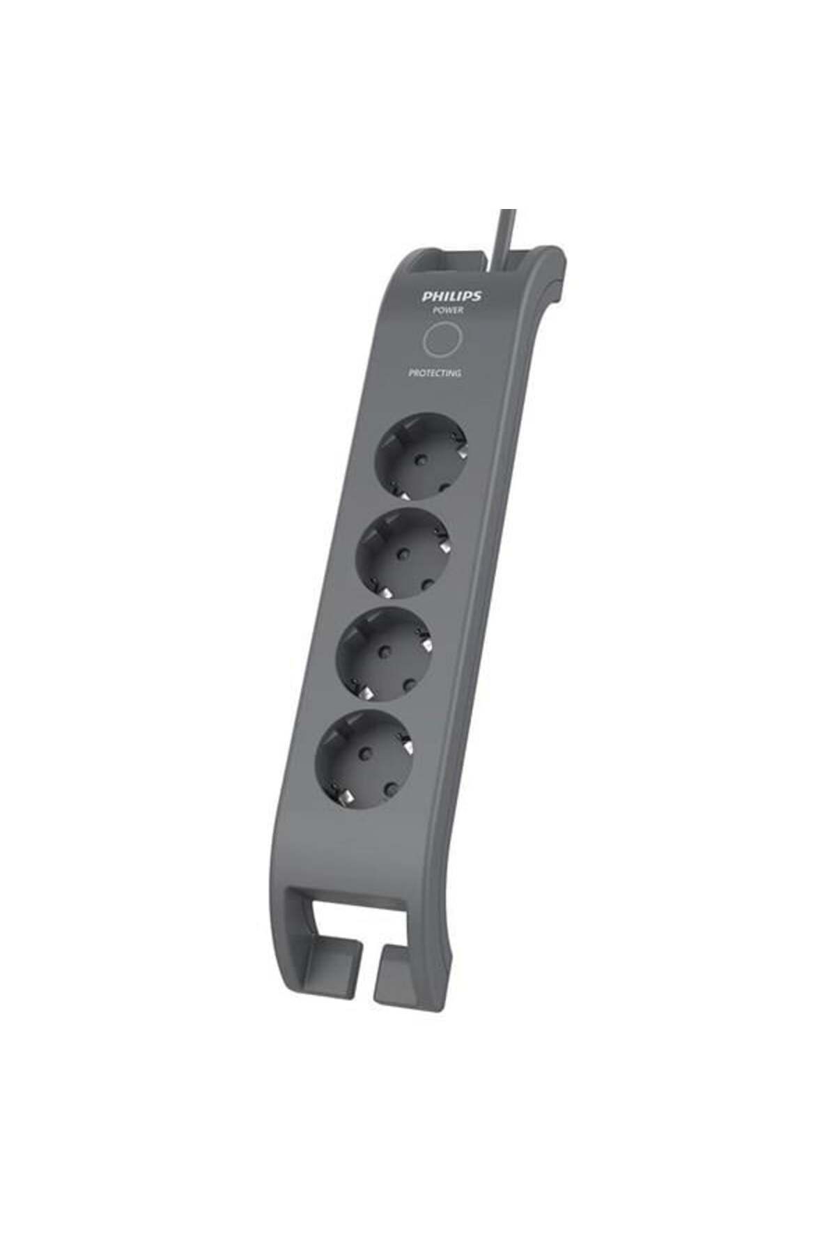 Philips 4-lü SPN3140A/62 900 Joules Akım Koruma Prizi GRİ